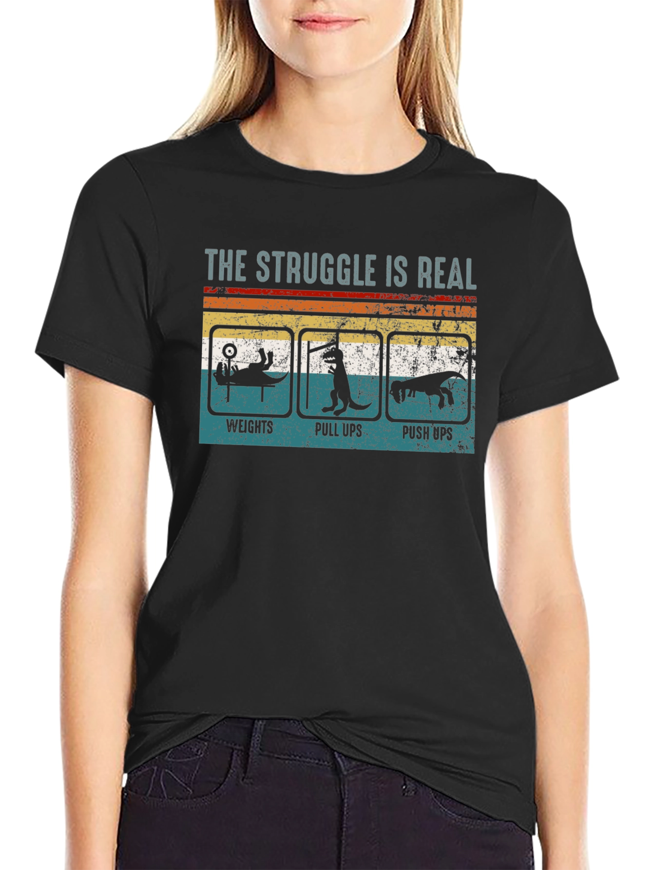 The Struggle is Real Workout Graphic T-Shirt