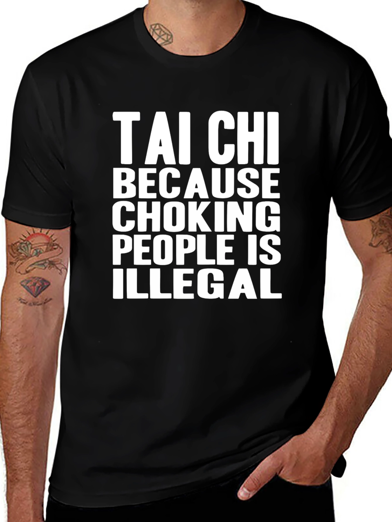 Tai Chi Choking is Illegal Mens T-Shirt