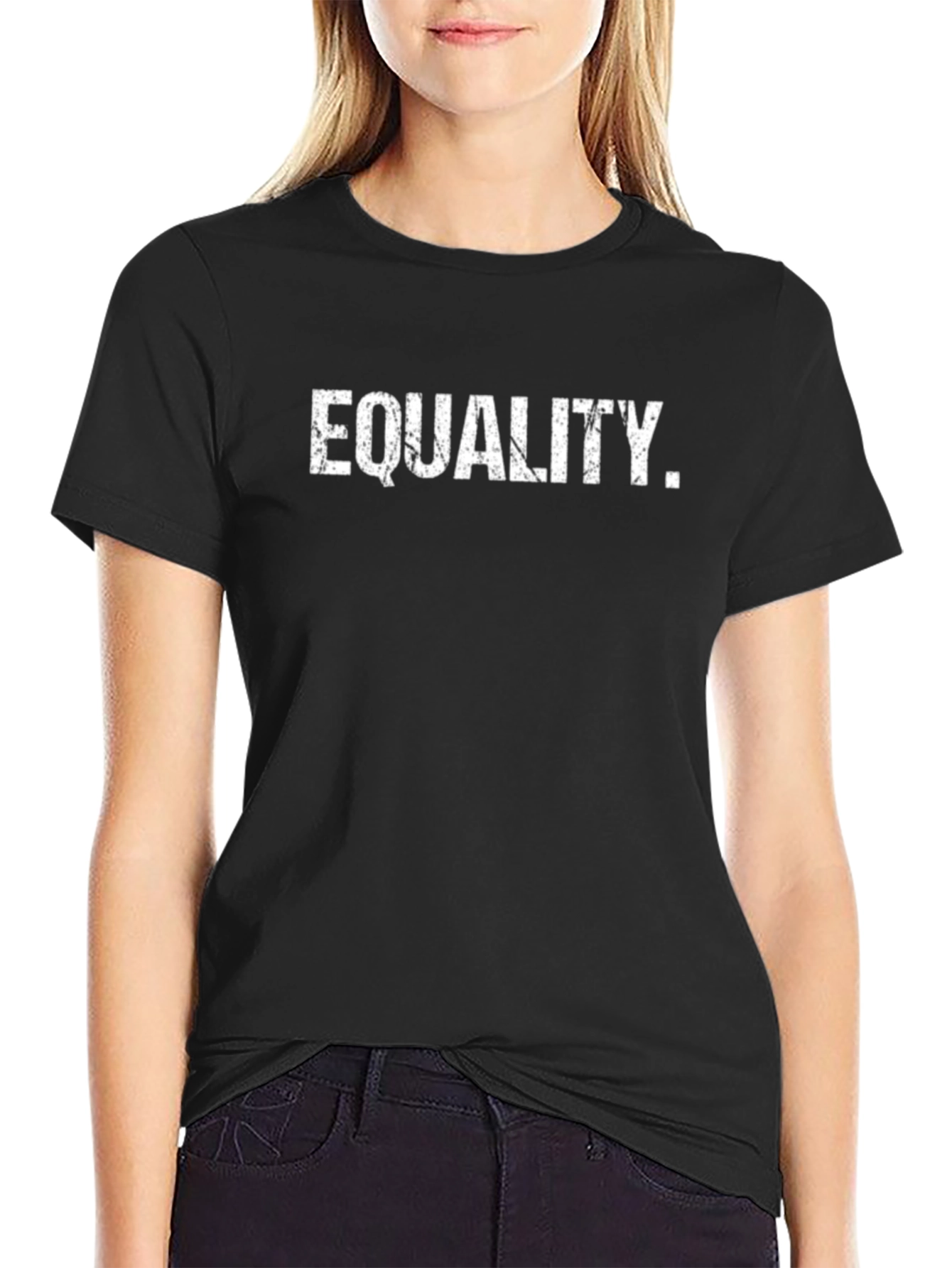 Equality Graphic Tee - Mens Black Crew Neck T-Shirt