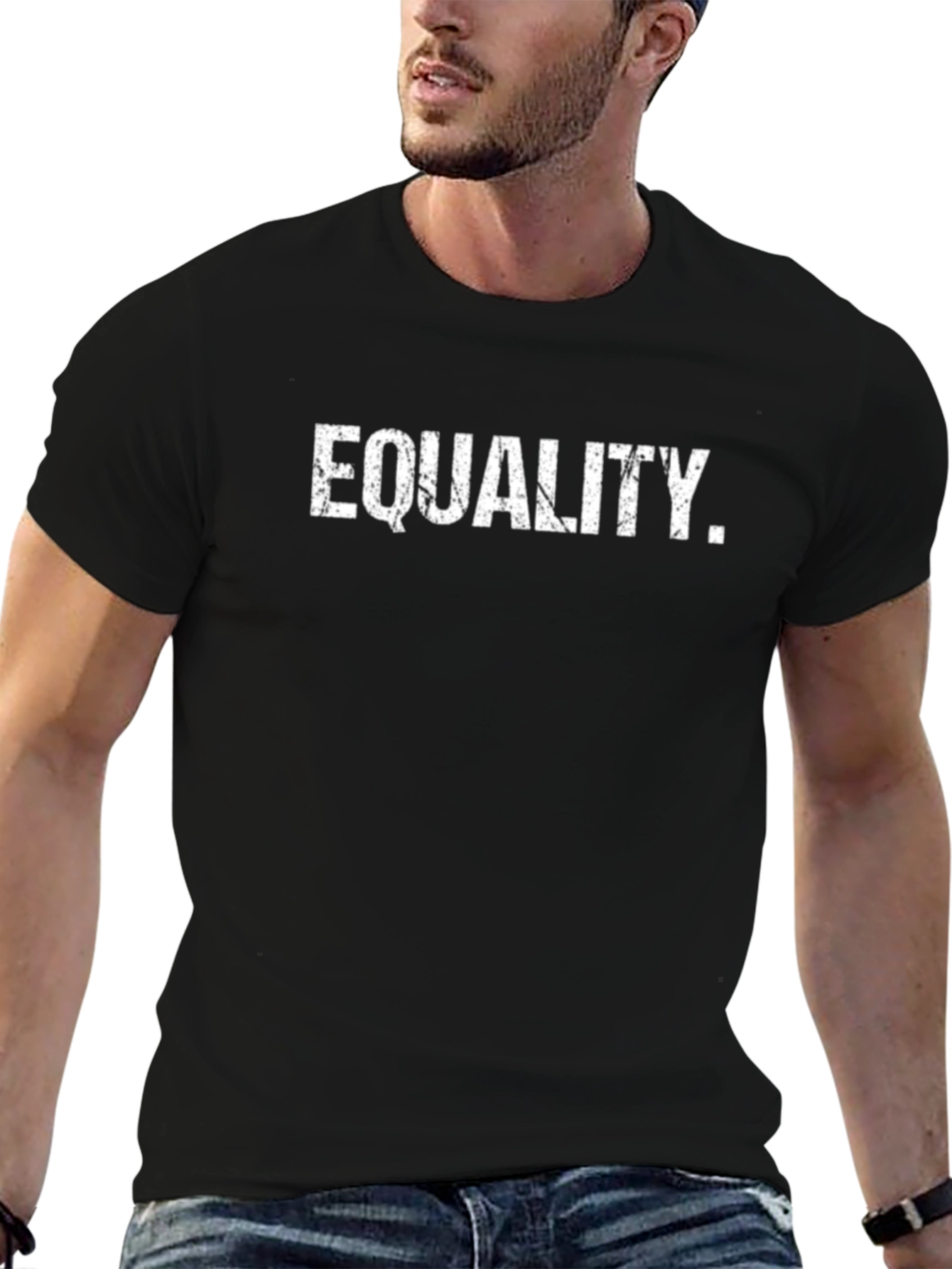 Equality Graphic Tee - Mens Black Crew Neck T-Shirt