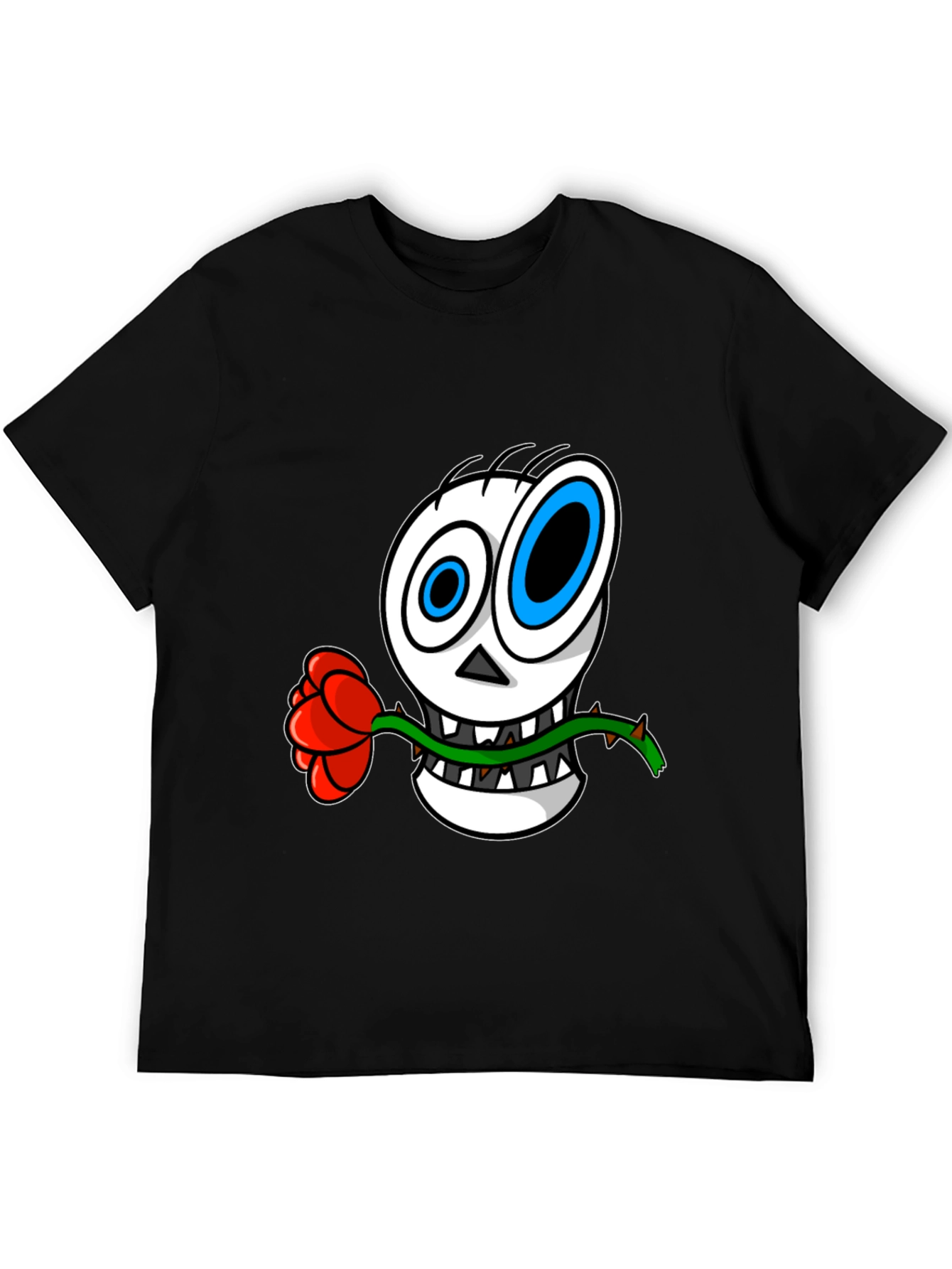 Skull Rose Graphic T-Shirt - Mens Black Tee