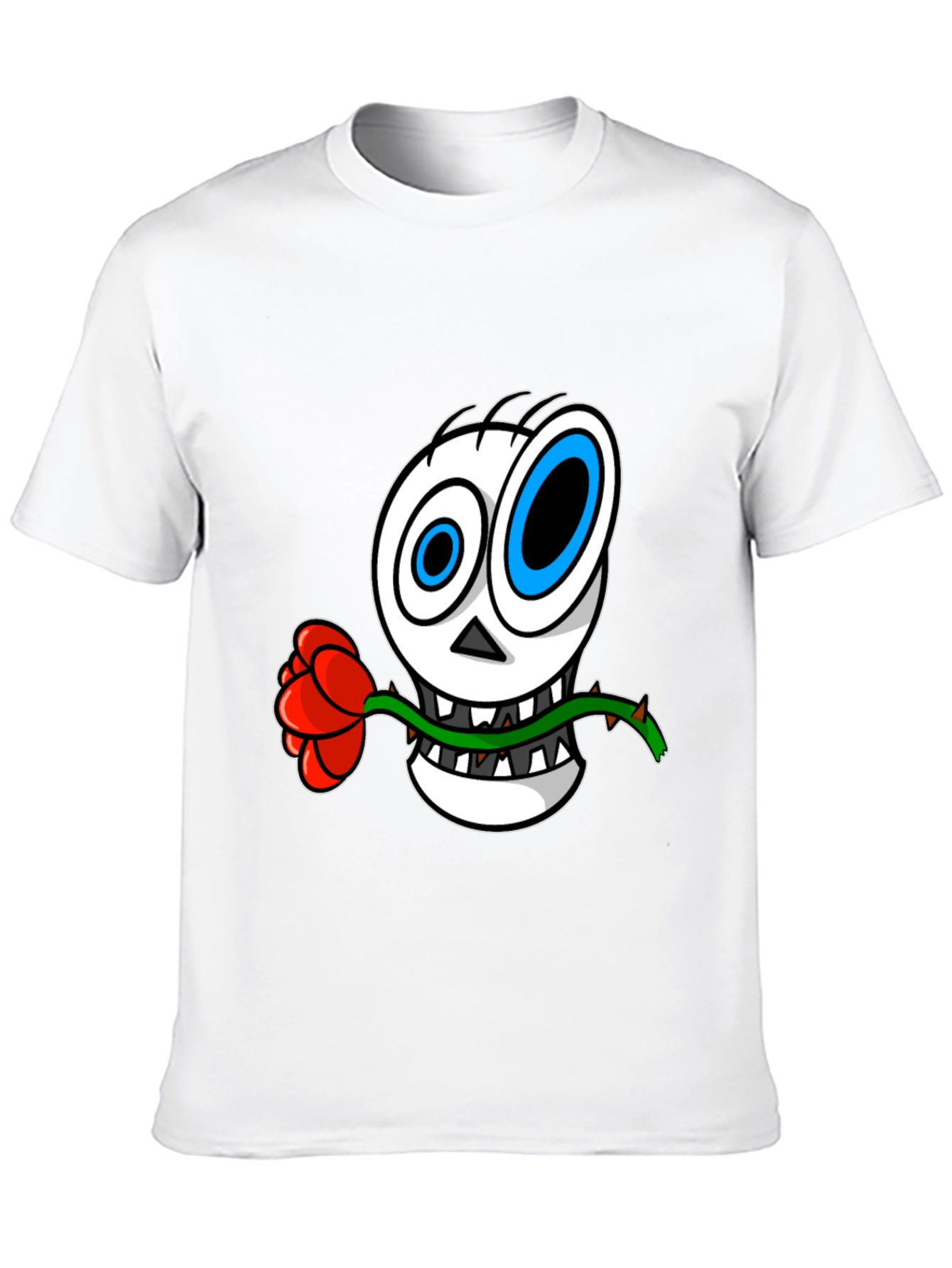 Skull Rose Graphic T-Shirt - Mens Black Tee