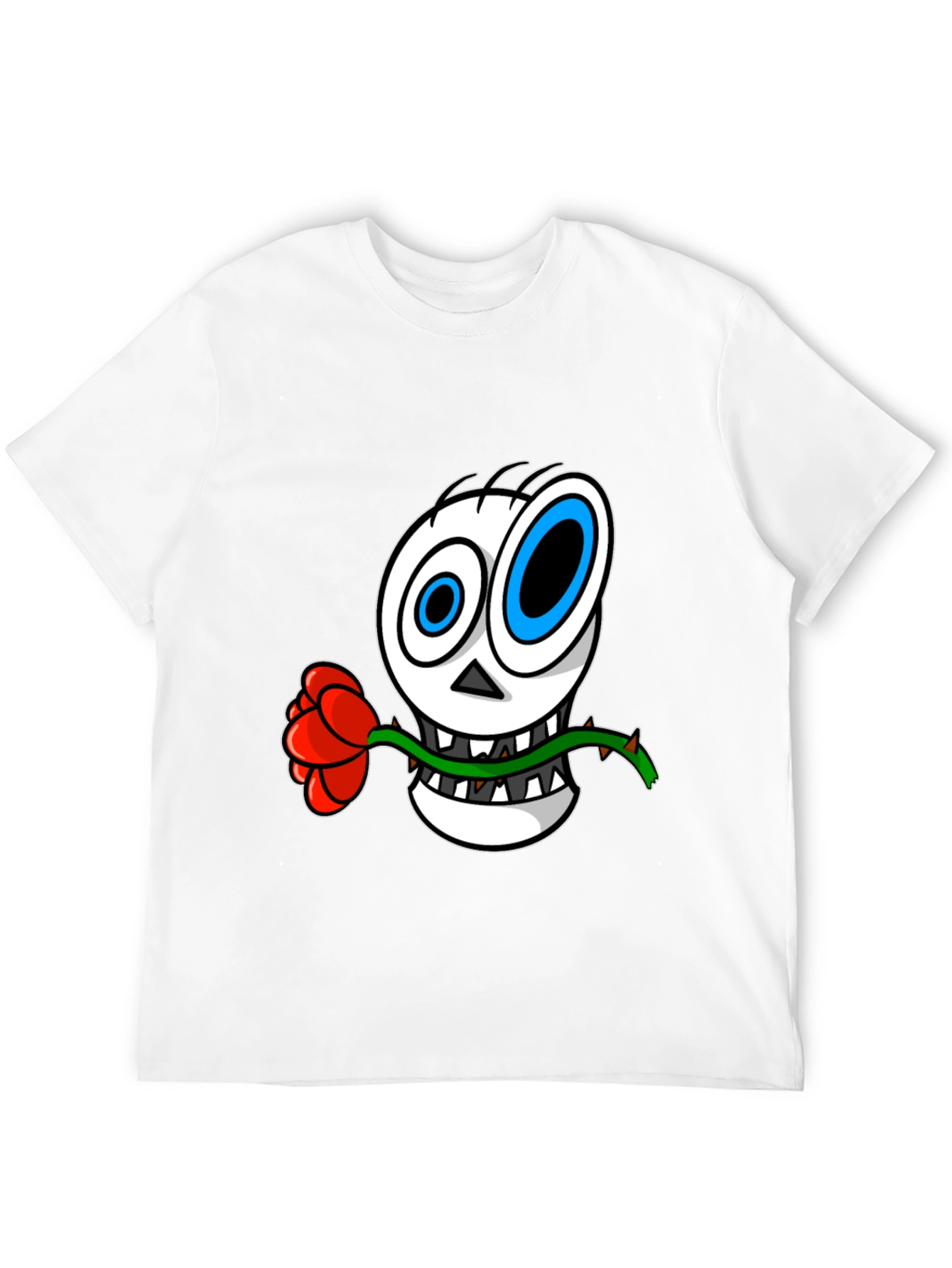 Skull Rose Graphic T-Shirt - Mens Black Tee