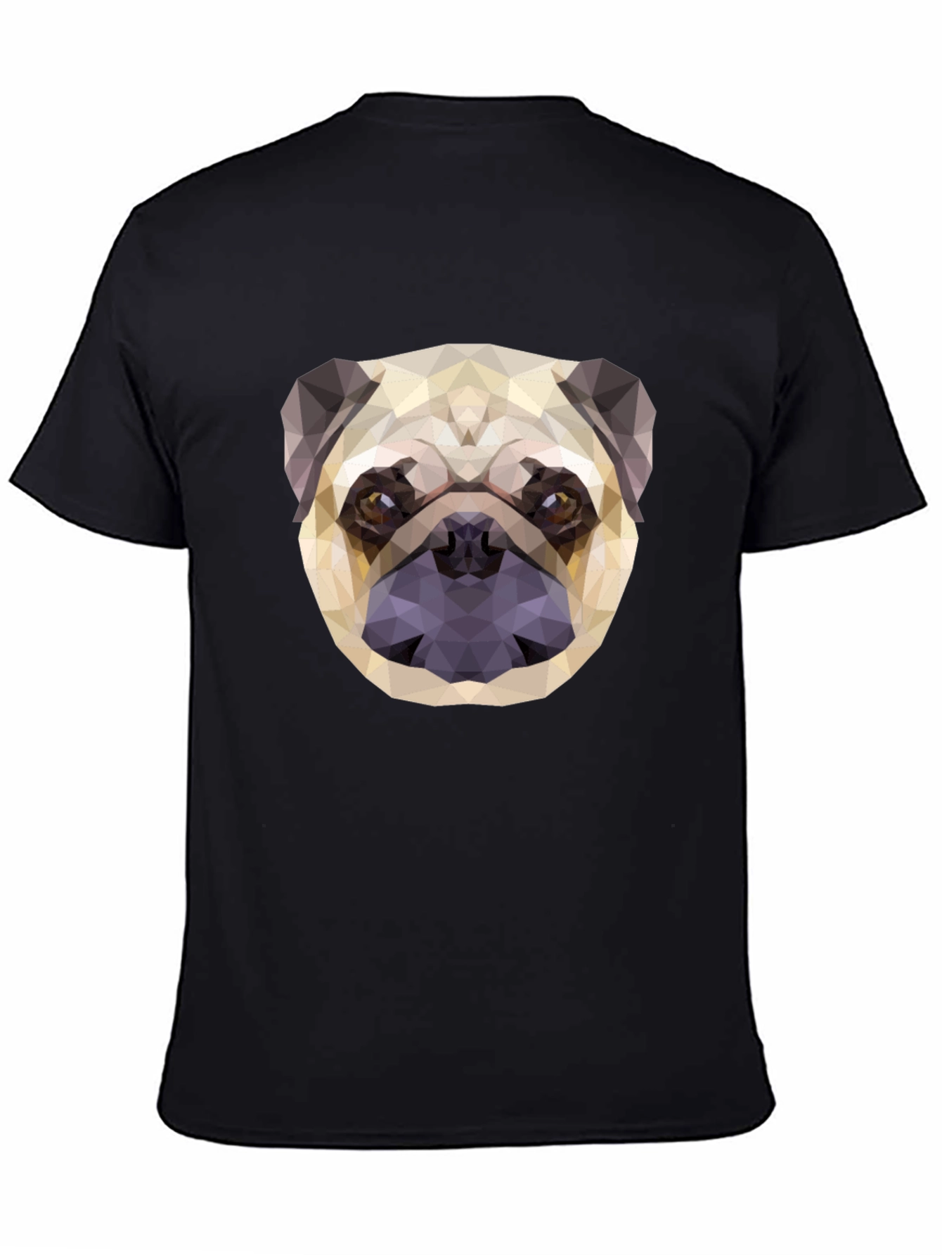 Geometric Pug Graphic Tee - Modern Dog Lovers T-Shirt