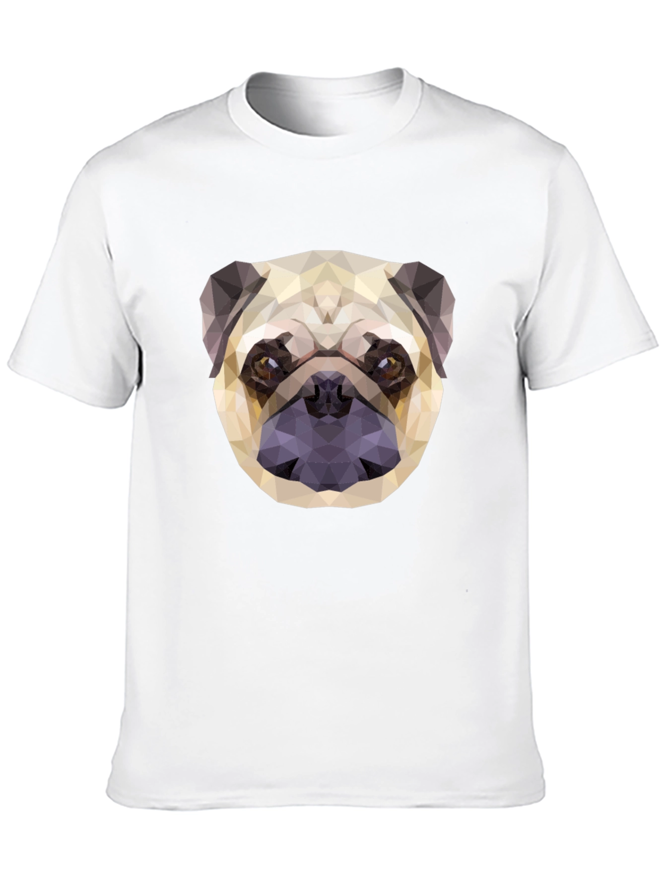 Geometric Pug Graphic Tee - Modern Dog Lovers T-Shirt