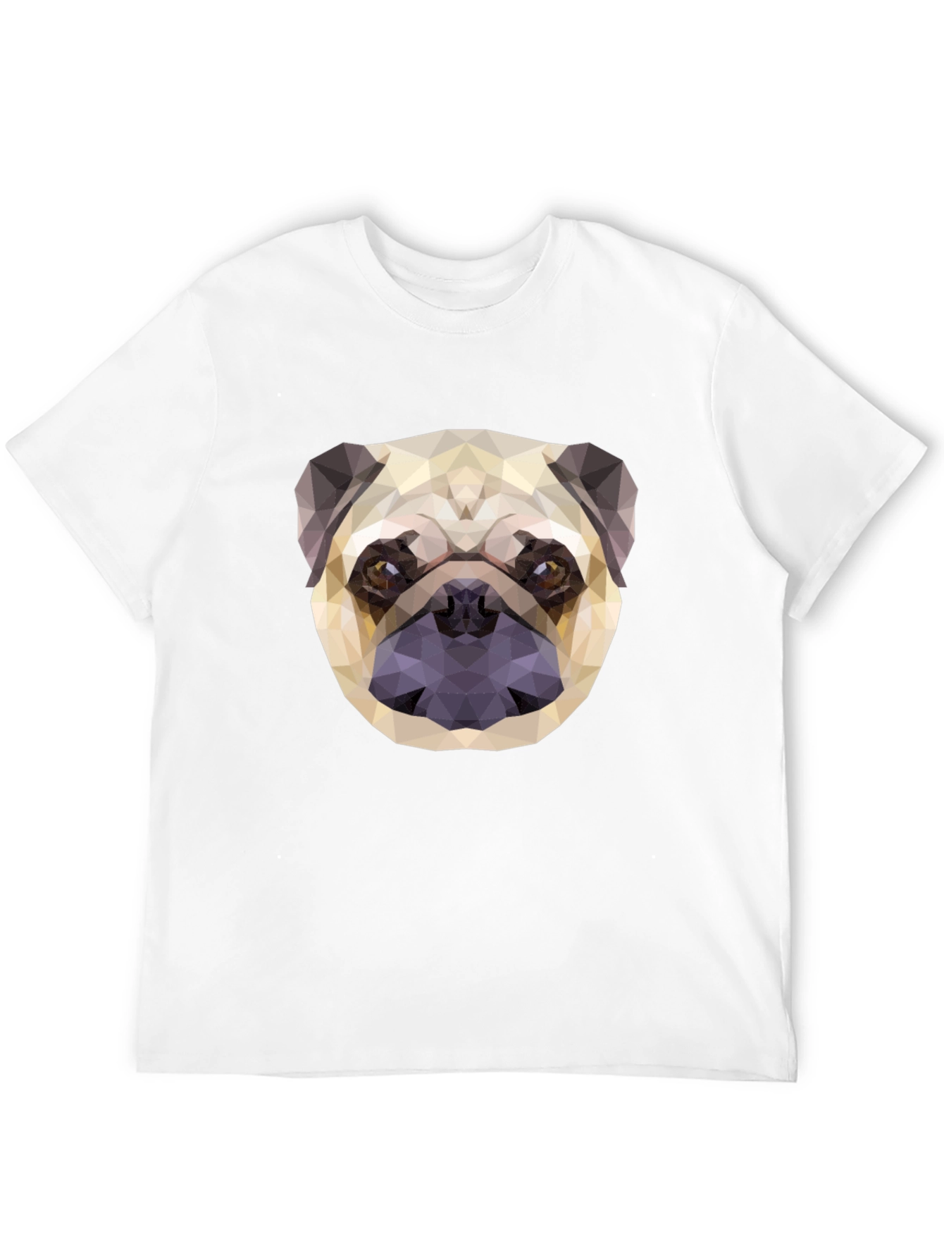Geometric Pug Graphic Tee - Modern Dog Lovers T-Shirt