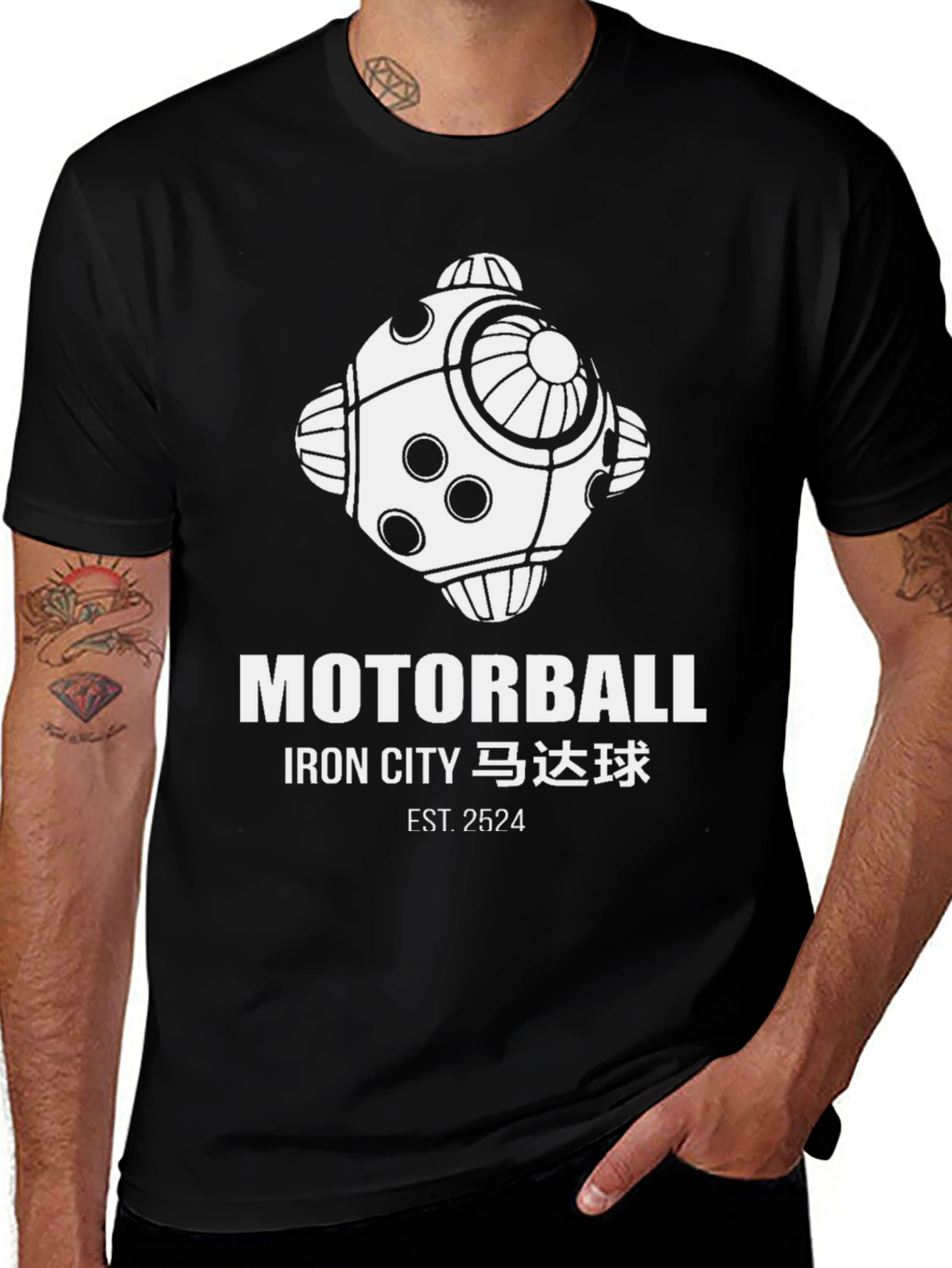 Motorball Iron City T-Shirt Black