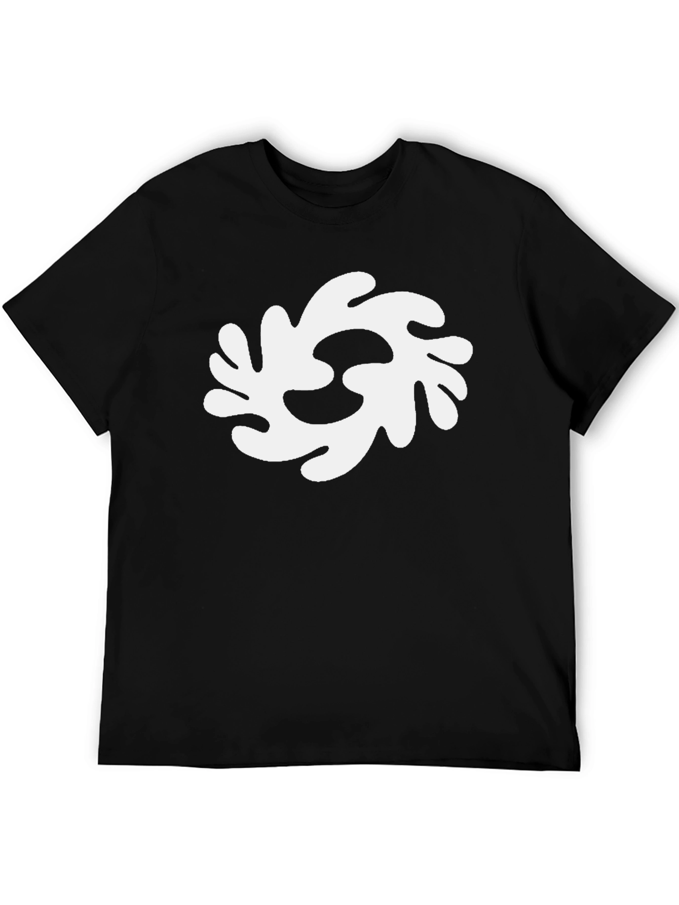 Abstract Graphic Print Black T-Shirt