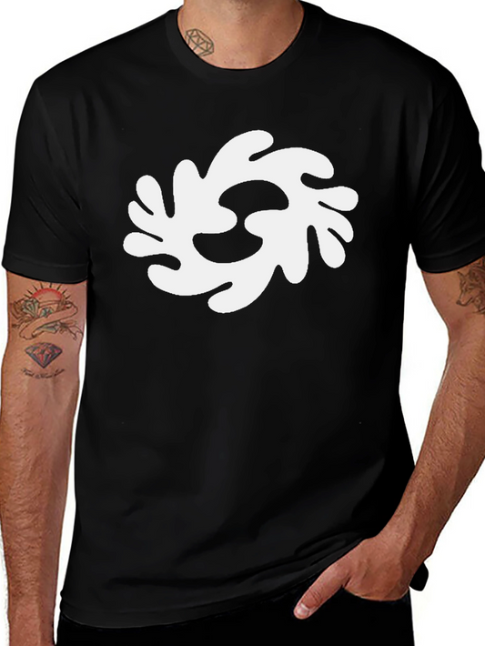 Abstract Graphic Print Black T-Shirt