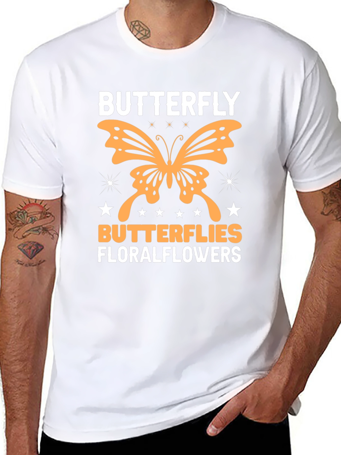 Butterfly Floral Graphic T-Shirt