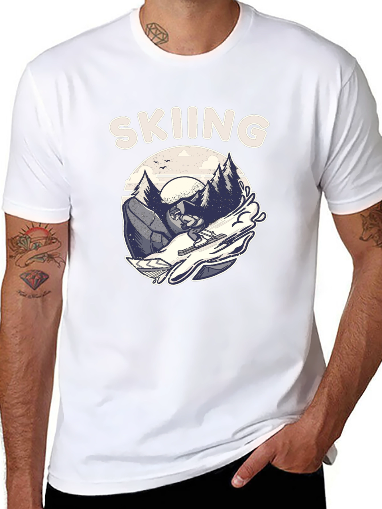Skiing Graphic T-Shirt