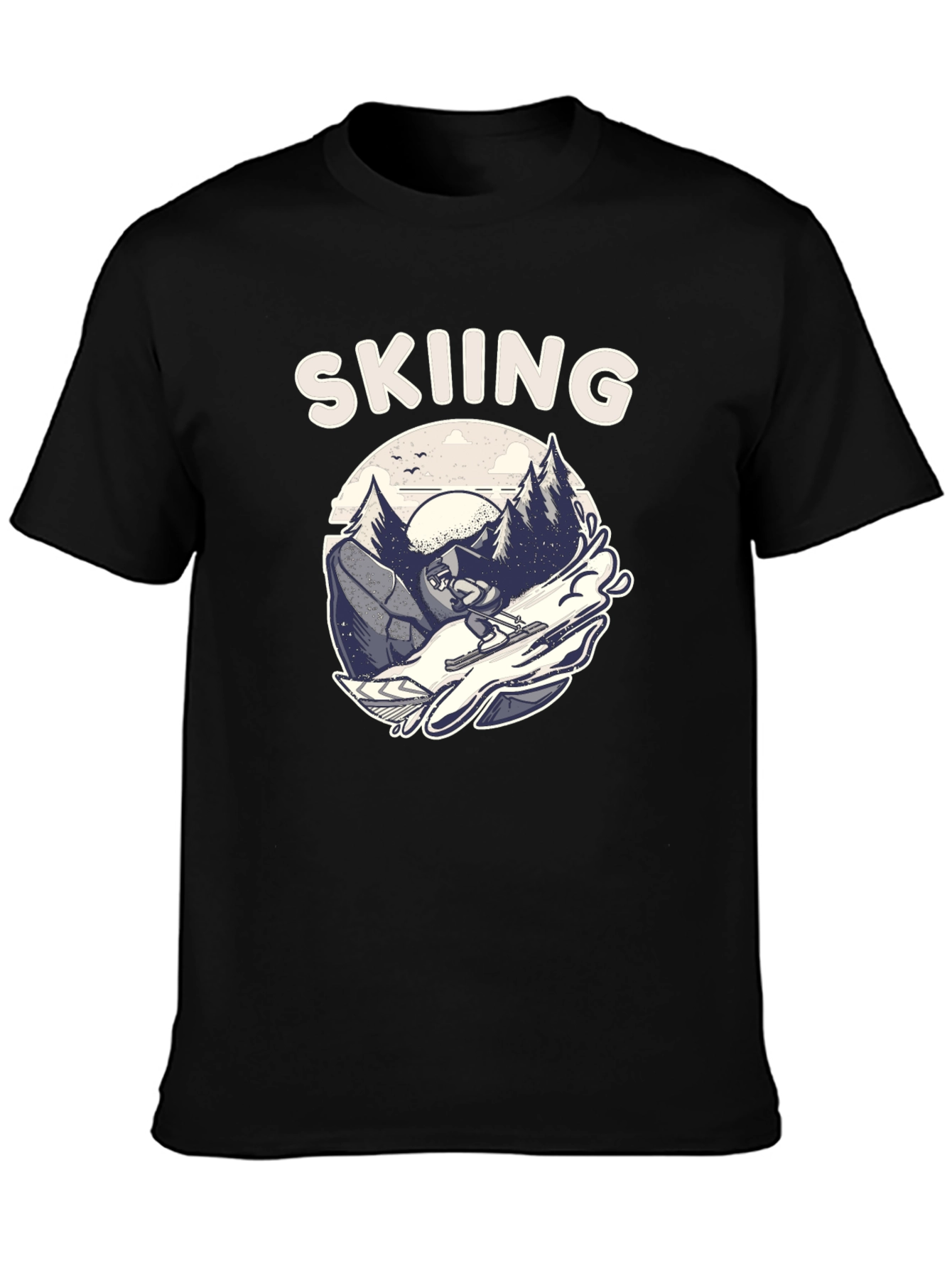 Skiing Graphic T-Shirt