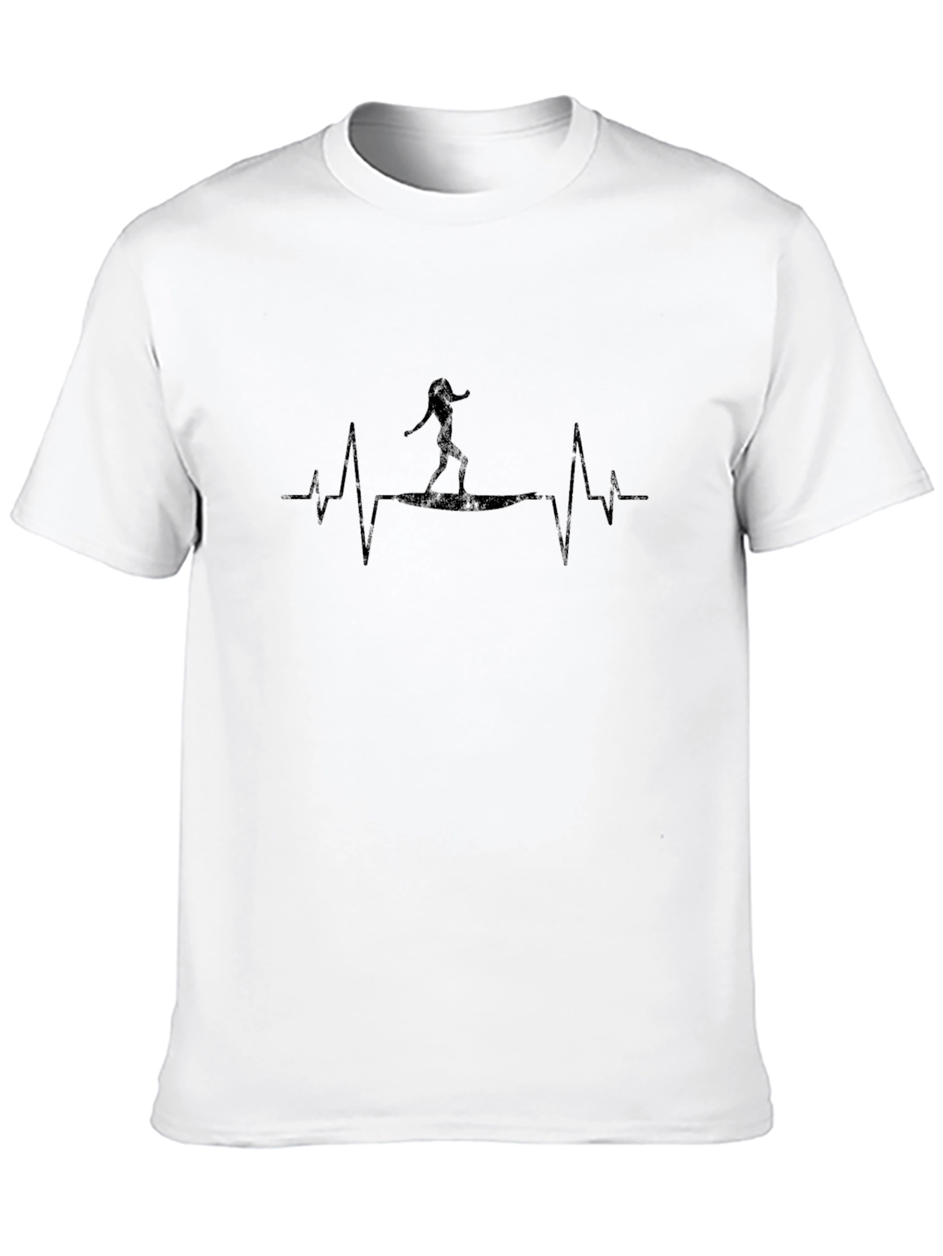 Surfing Heartbeat T-Shirt - Unisex Graphic Tee