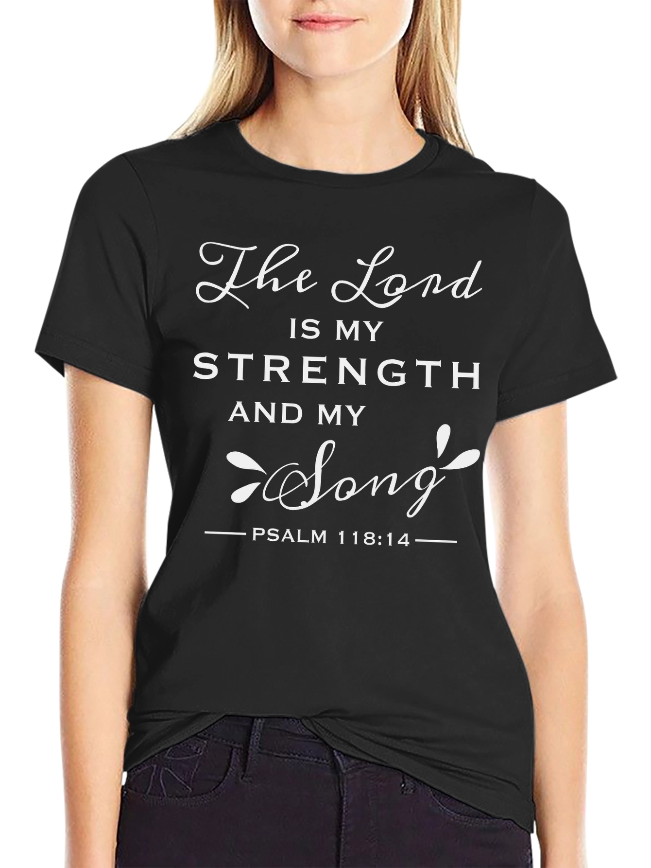 The Lord is My Strength Black T-Shirt