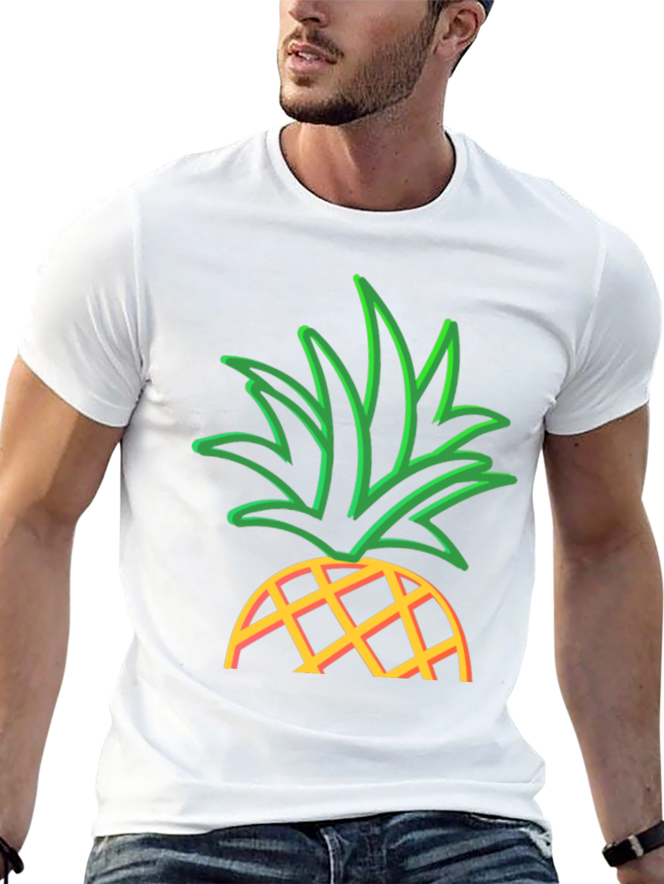 Pineapple Graphic T-Shirt - Casual Wear