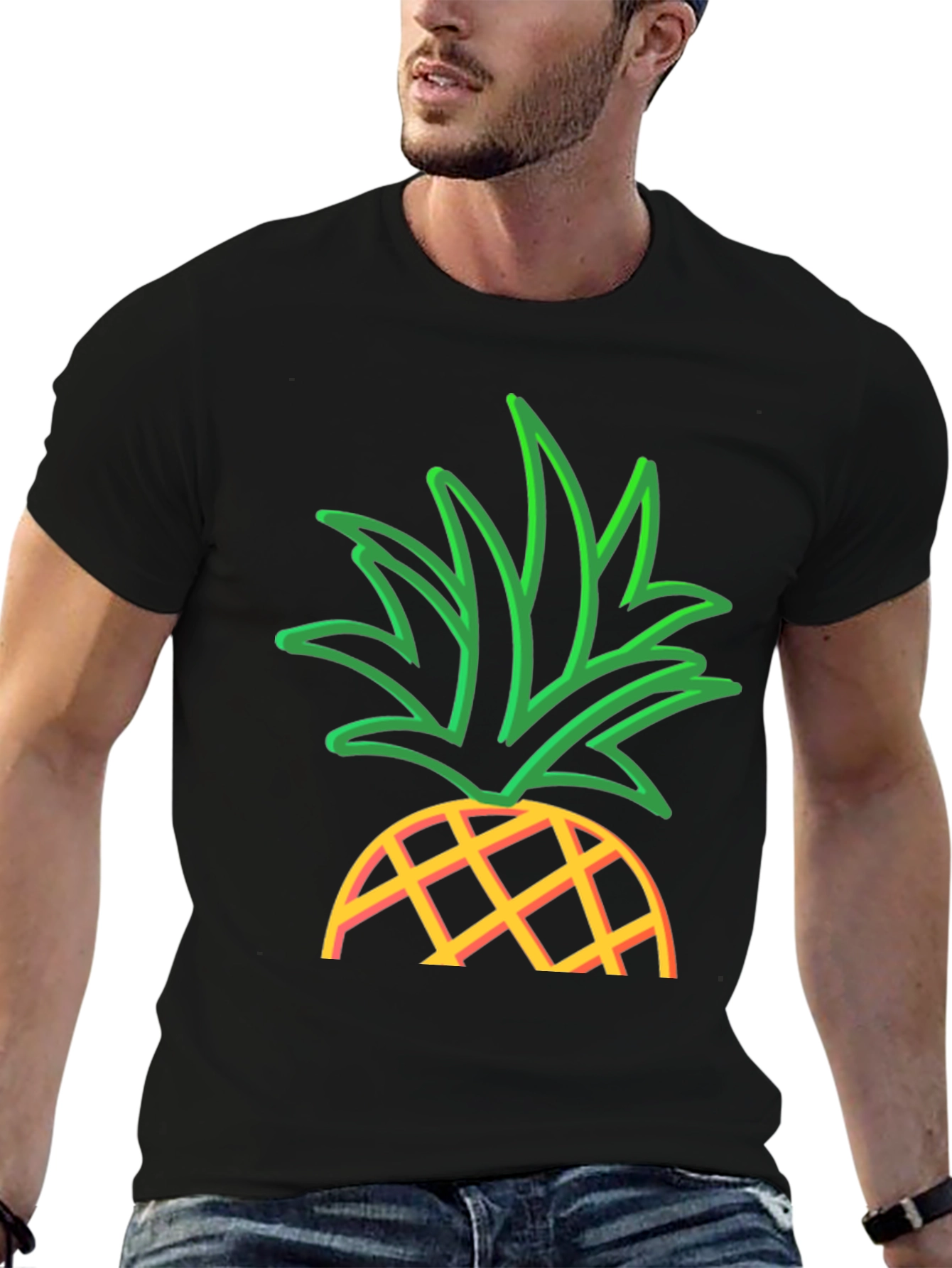 Pineapple Graphic T-Shirt - Casual Wear