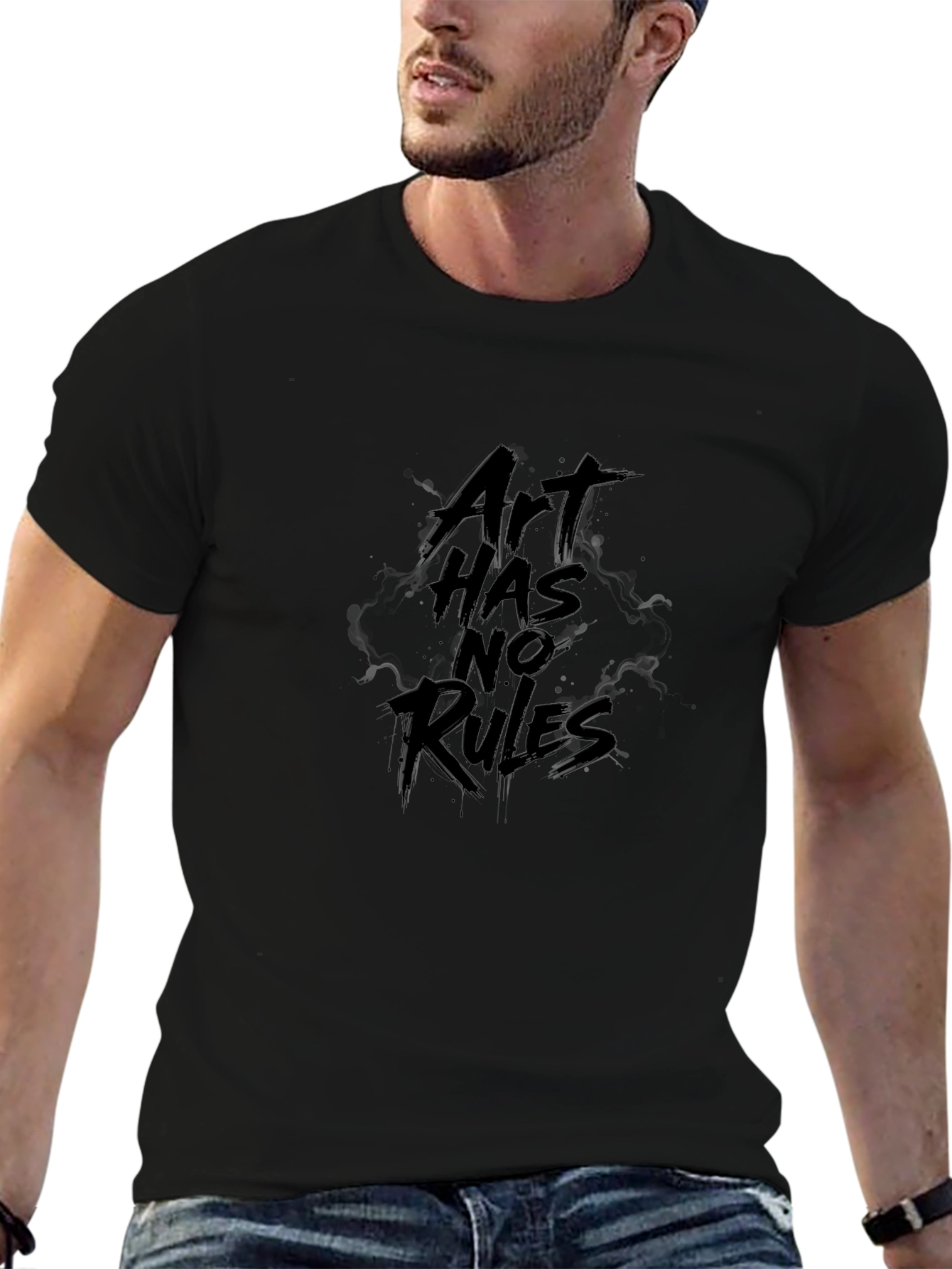 Art Has No Rules Black Graphic Tee