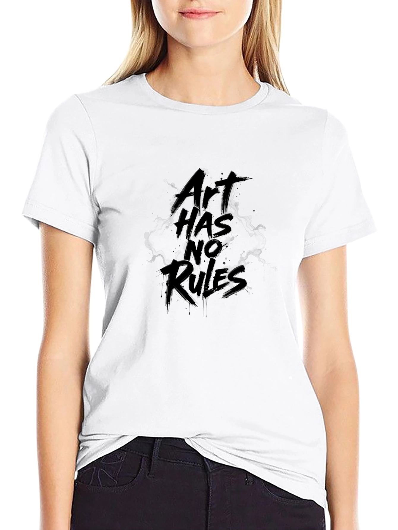 Art Has No Rules Black Graphic Tee