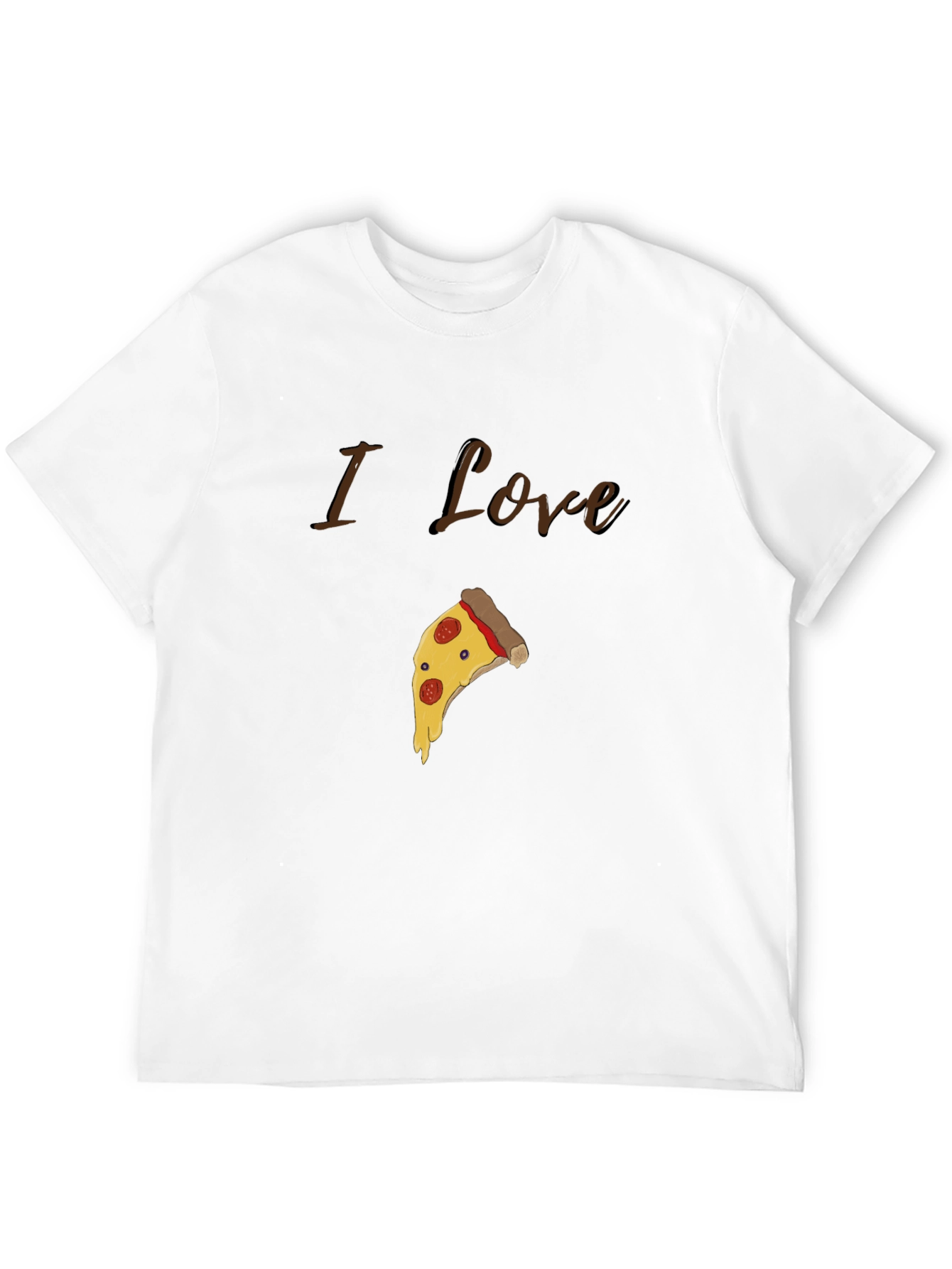 I Love Pizza Graphic T-Shirt - Casual Cotton Tee