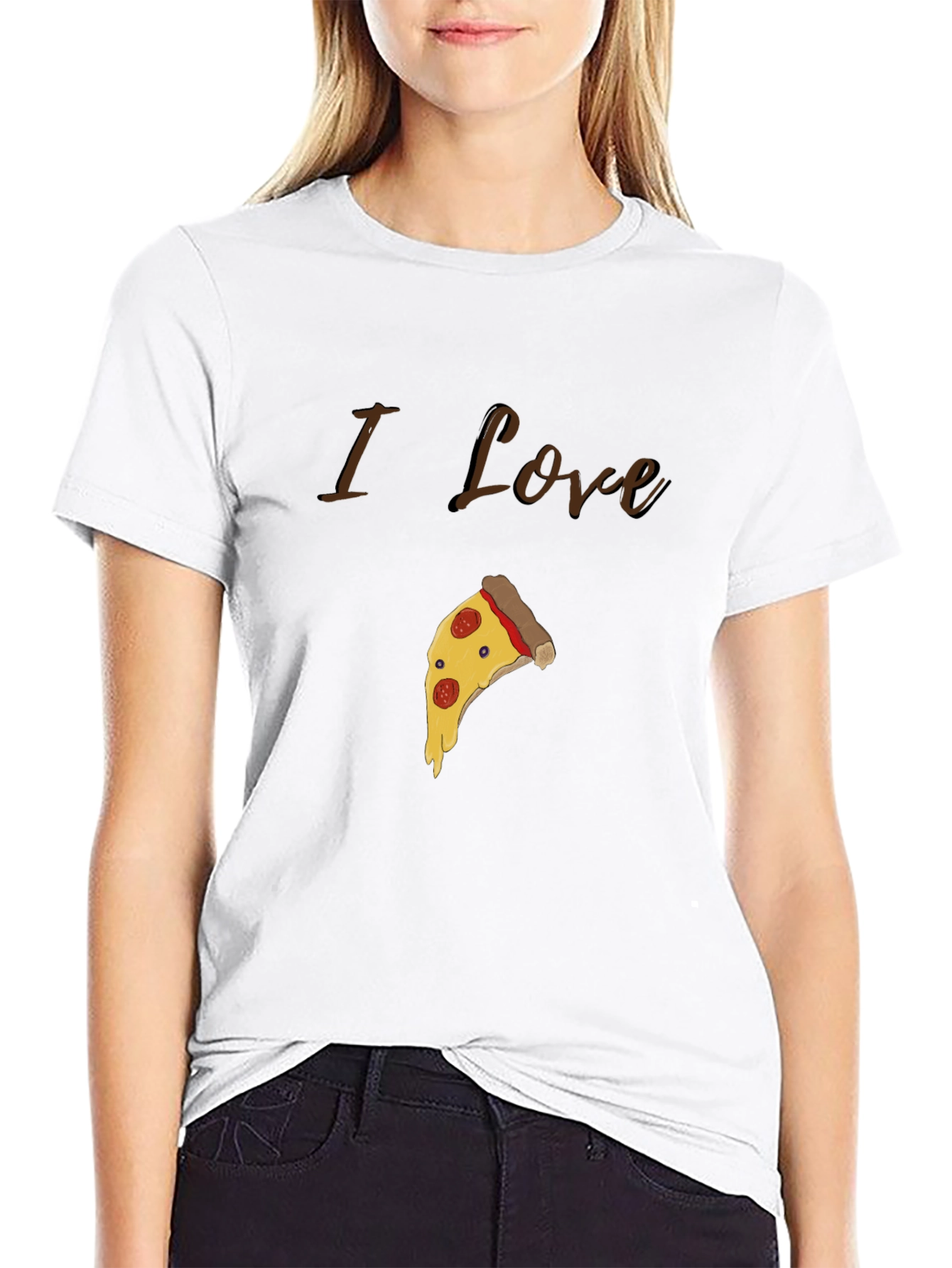 I Love Pizza Graphic T-Shirt - Casual Cotton Tee