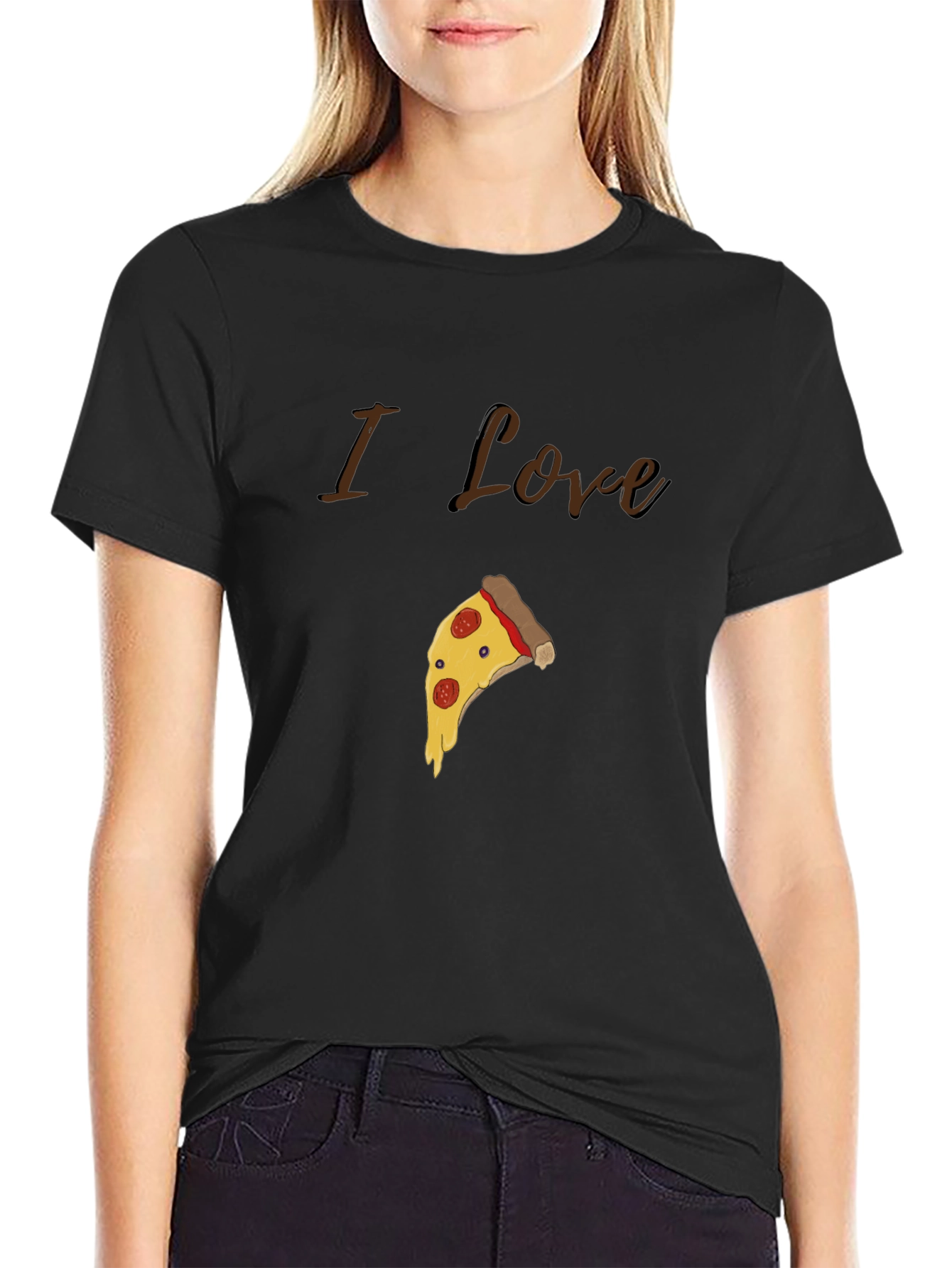 I Love Pizza Graphic T-Shirt - Casual Cotton Tee