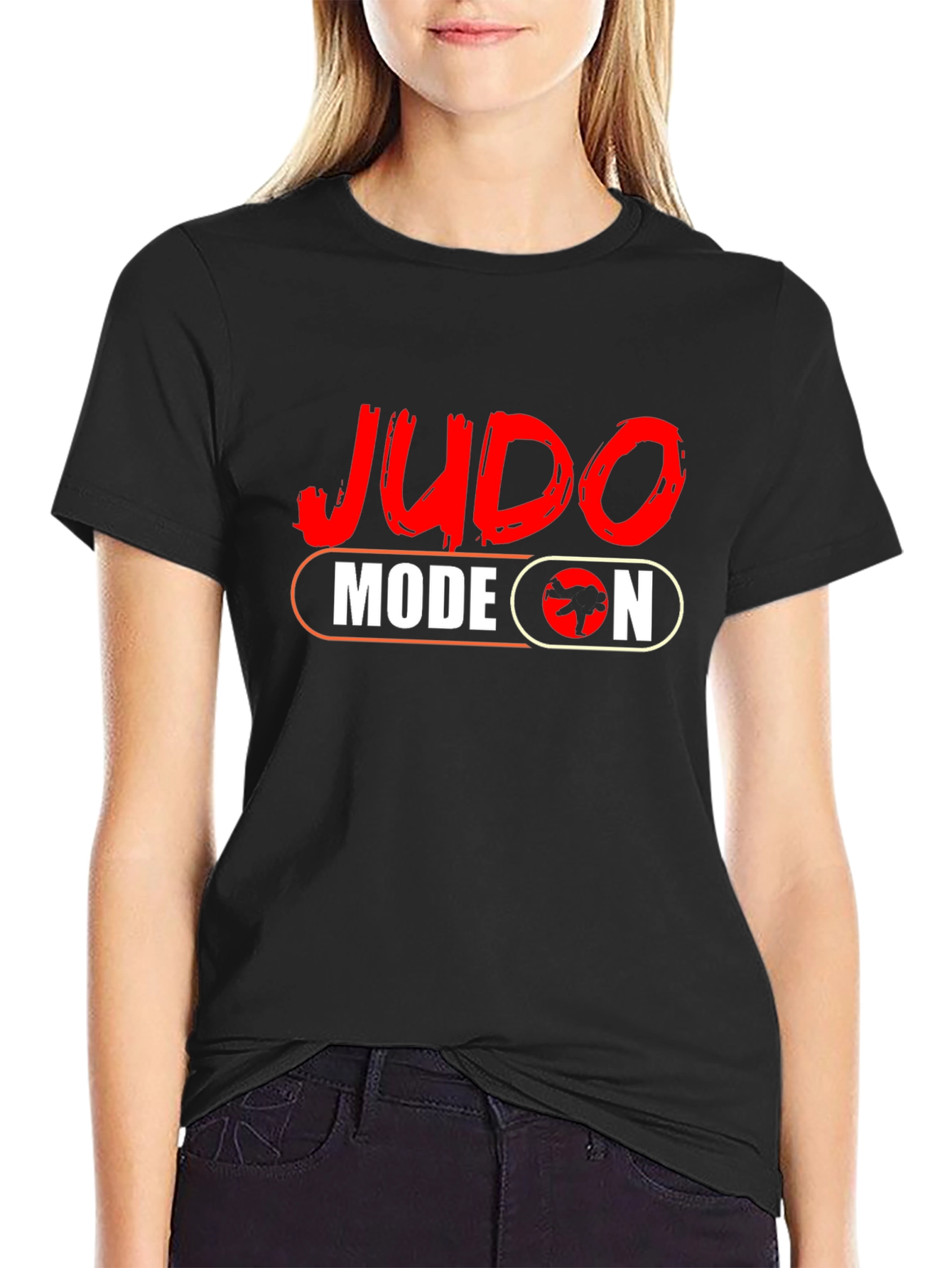Judo Mode On Black T-Shirt