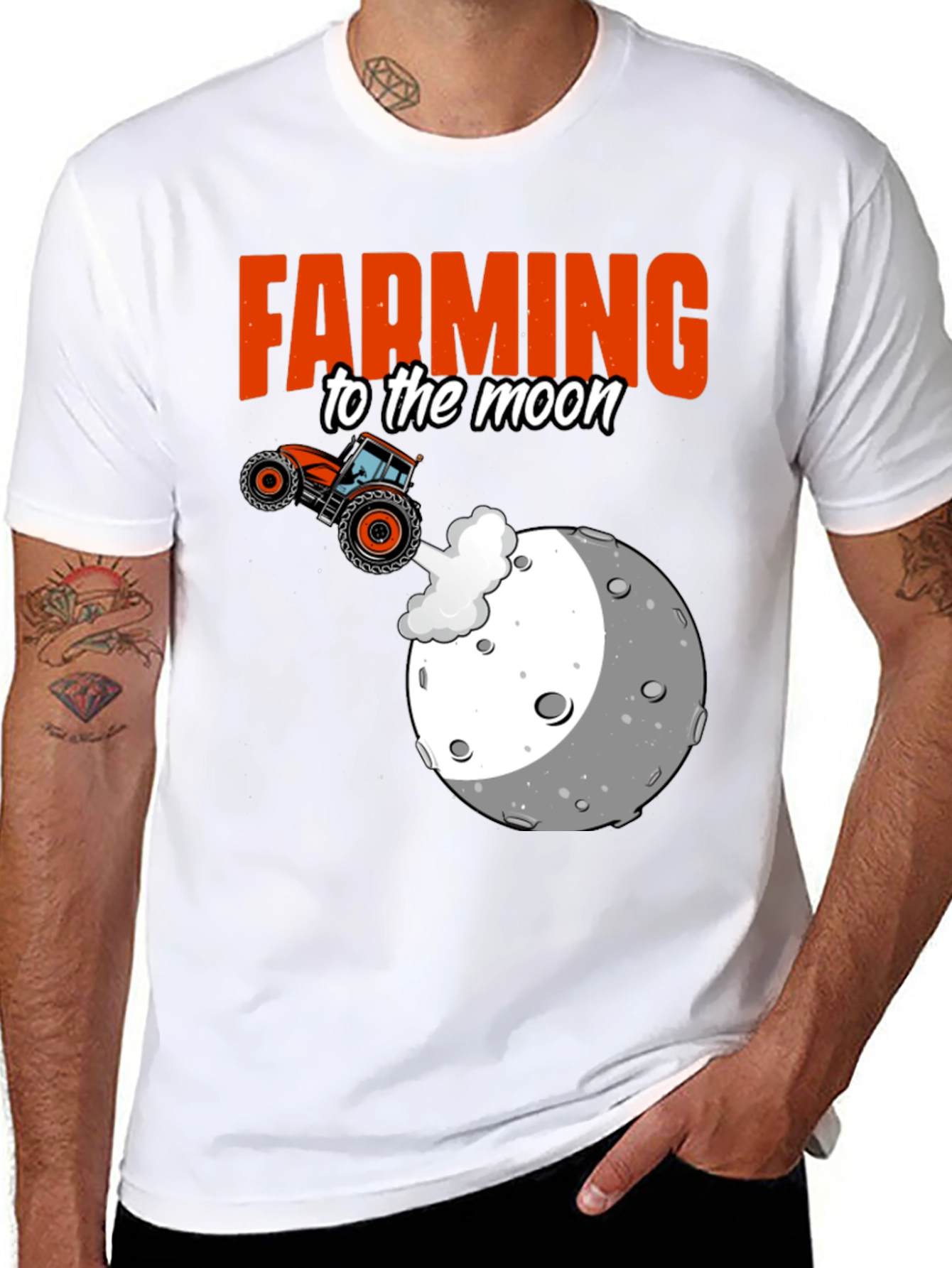 Farming to the Moon Graphic T-Shirt