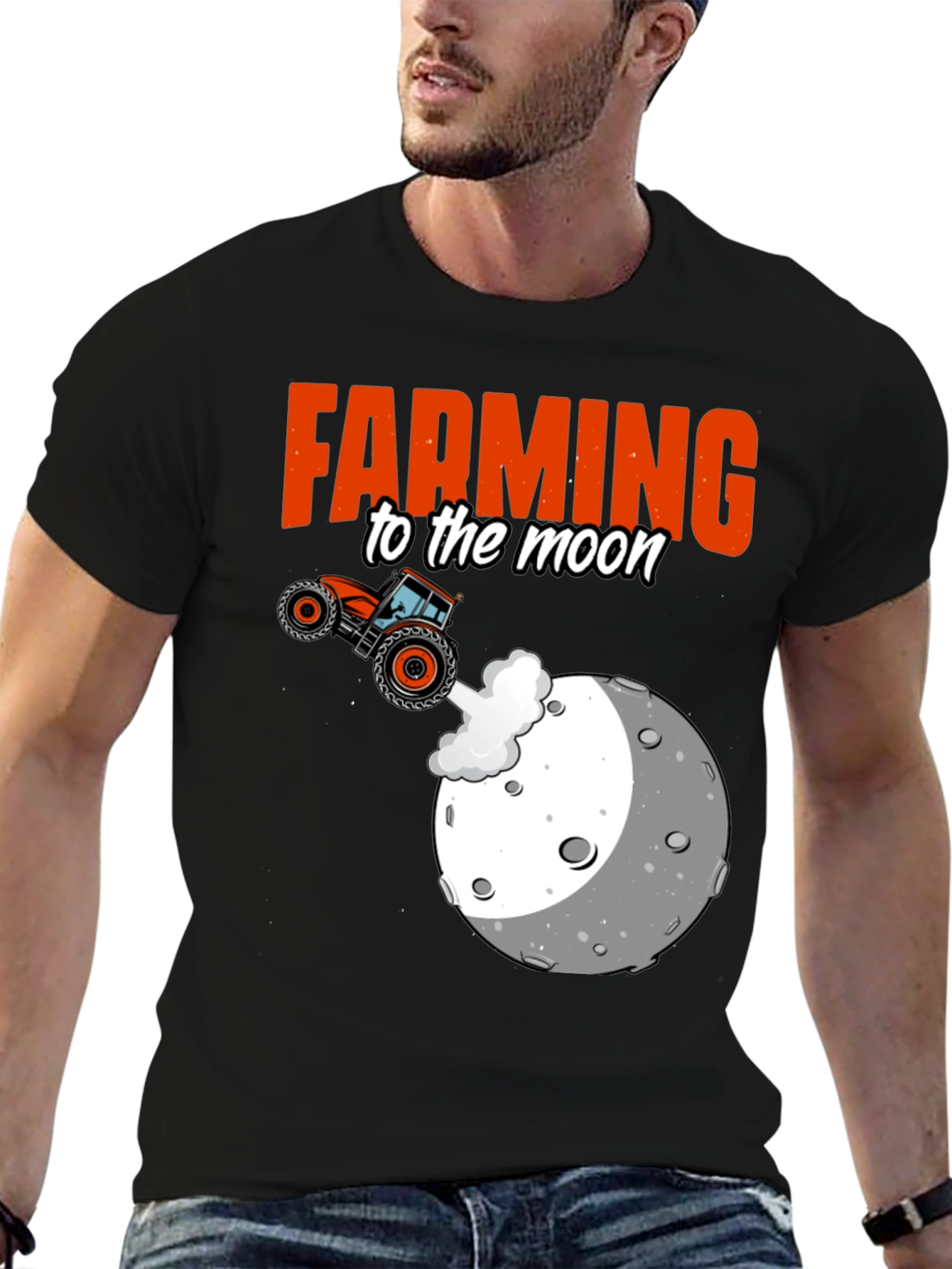 Farming to the Moon Graphic T-Shirt