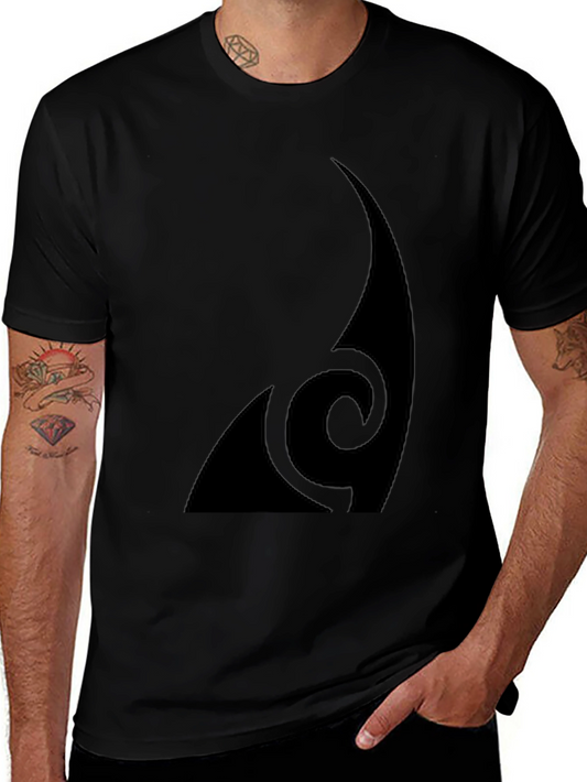 Modern Tribal Style Black T-Shirt