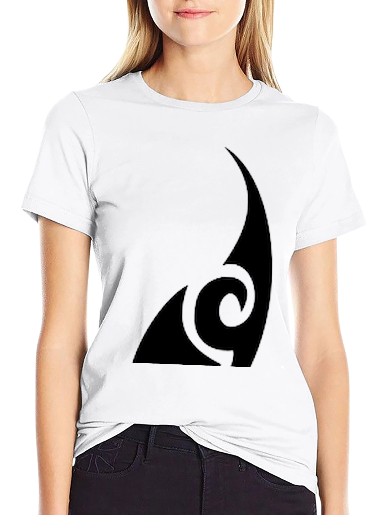 Modern Tribal Style Black T-Shirt