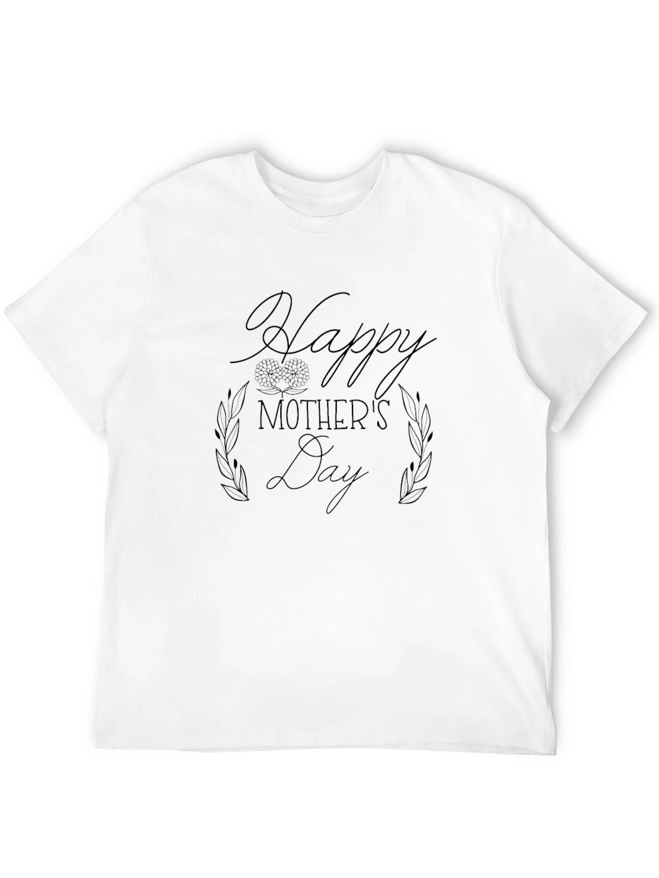 Happy Mothers Day Graphic Tee - Black