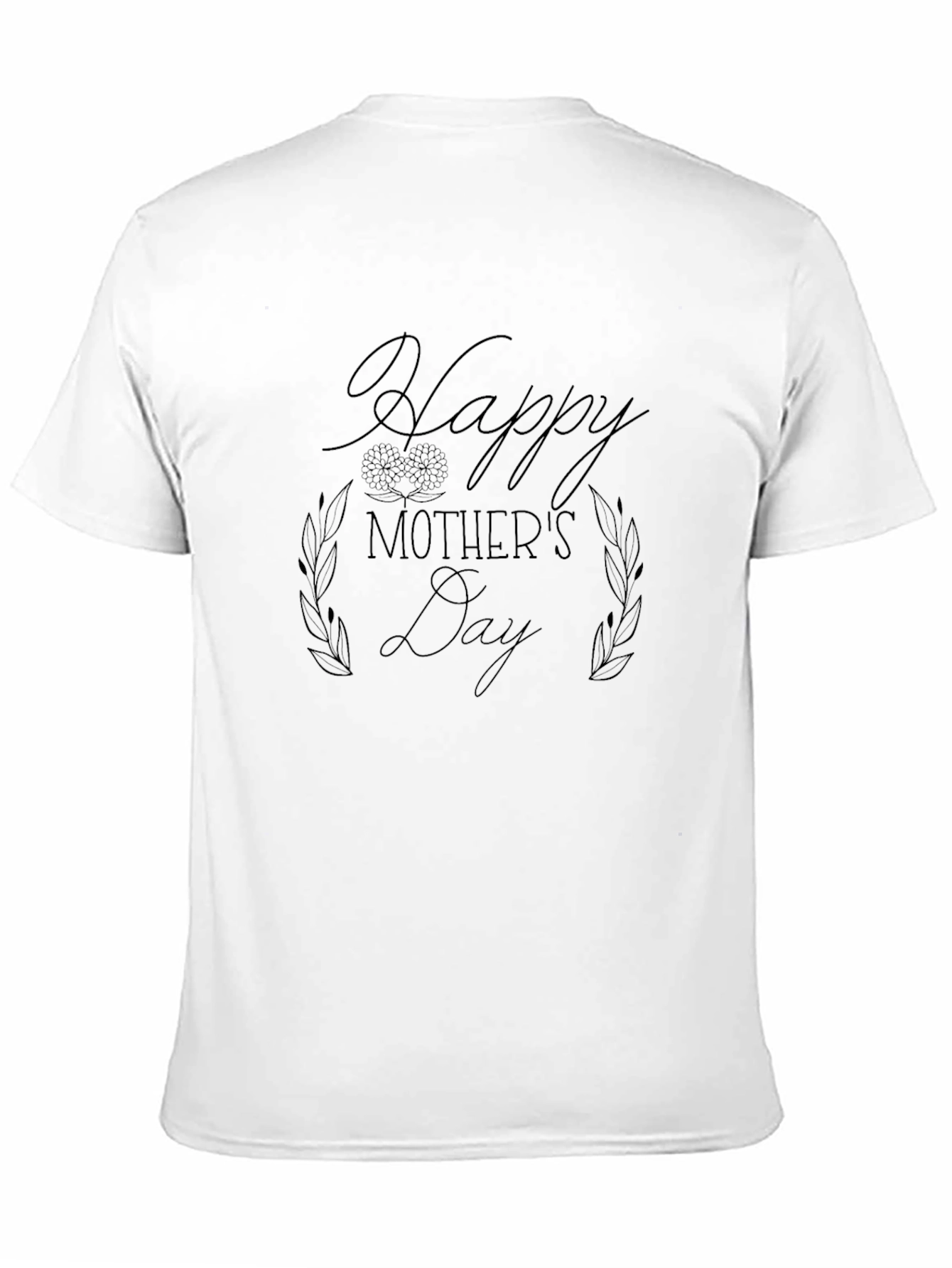 Happy Mothers Day Graphic Tee - Black