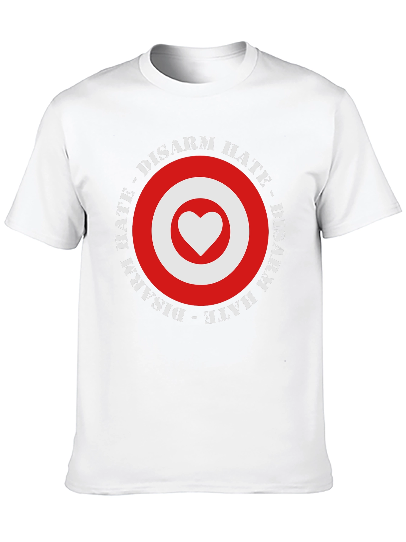 Disarm Hate Heart Target T-Shirt - Black
