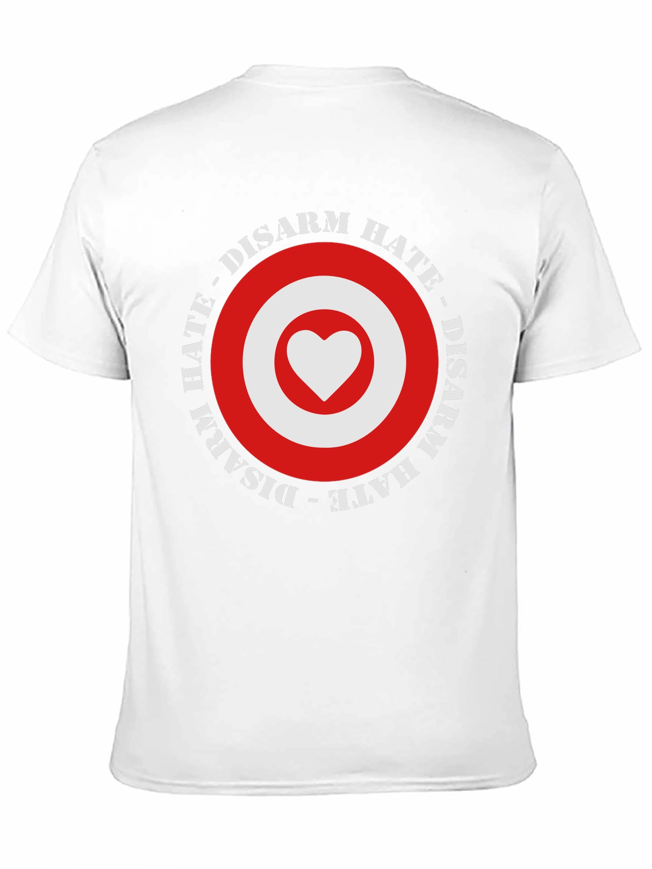 Disarm Hate Heart Target T-Shirt - Black