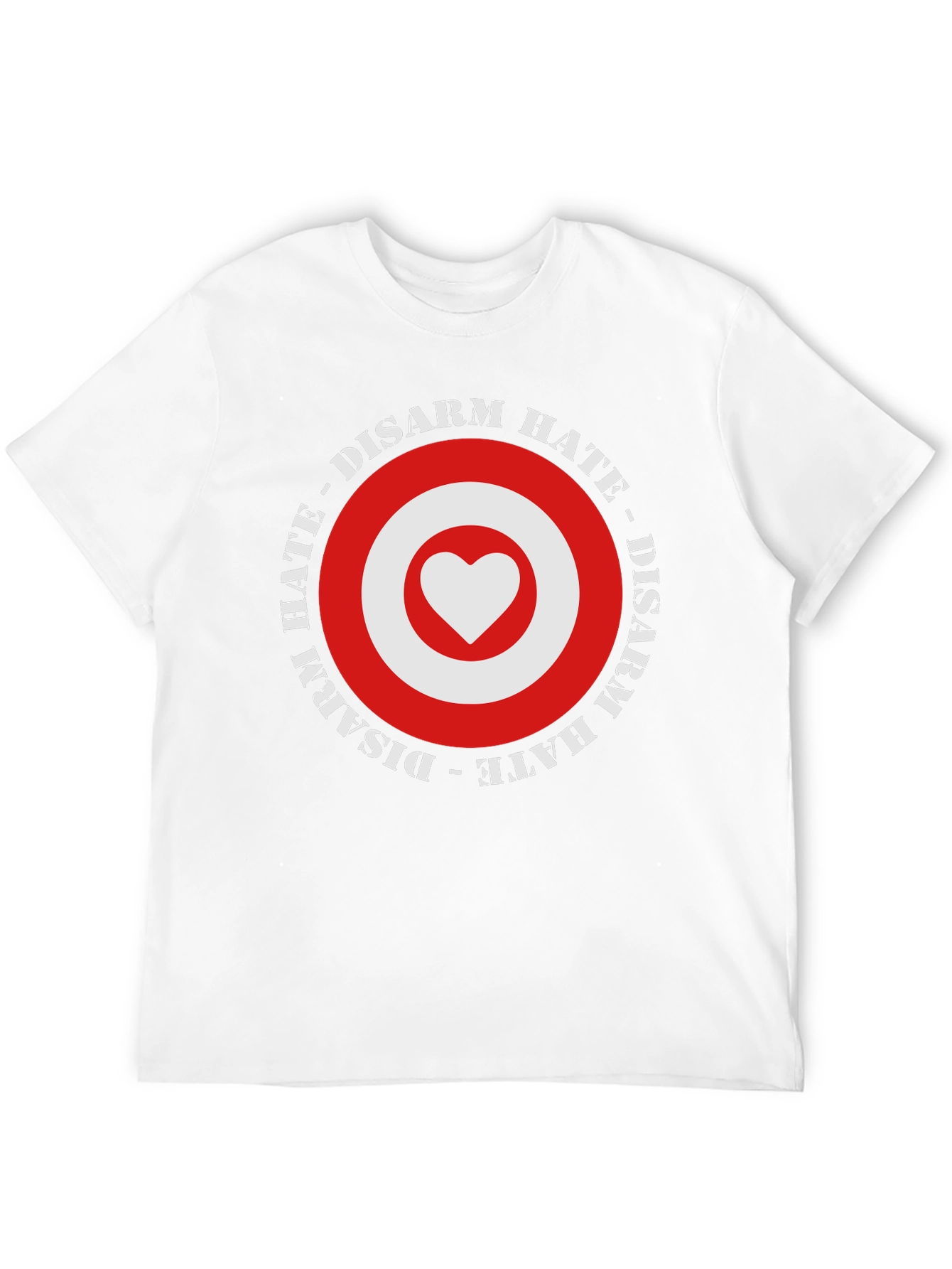 Disarm Hate Heart Target T-Shirt - Black