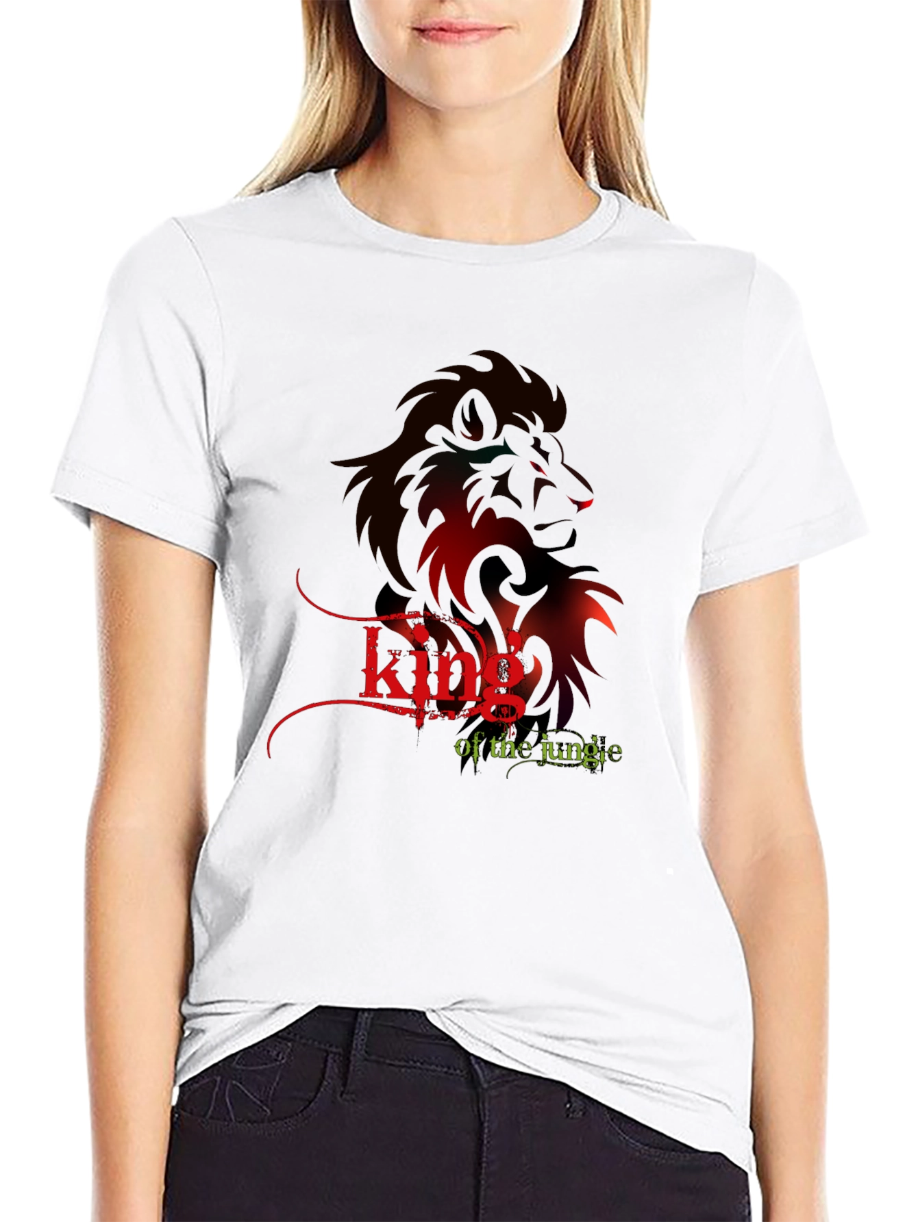 King of the Jungle Lion Graphic T-Shirt