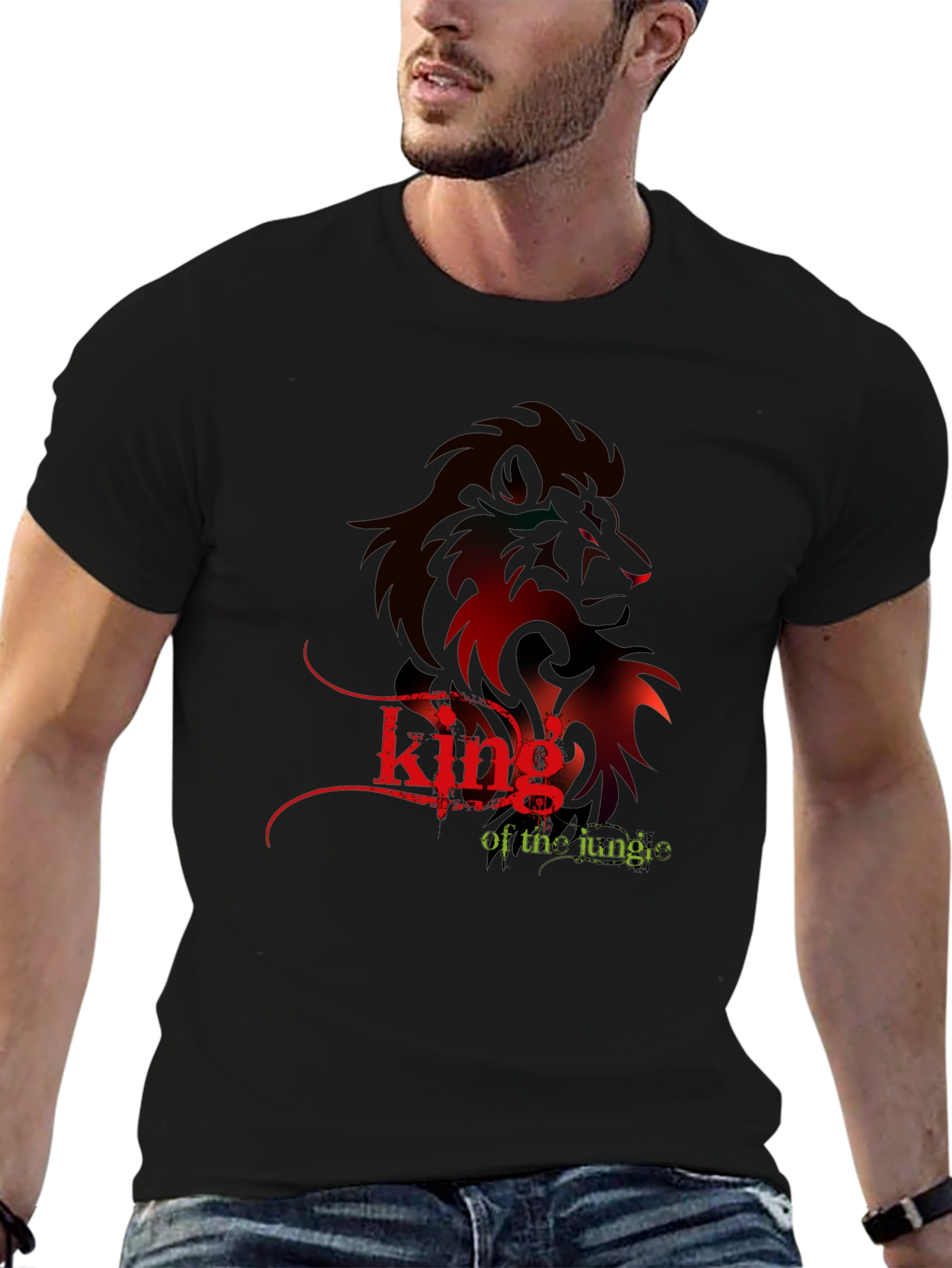 King of the Jungle Lion Graphic T-Shirt