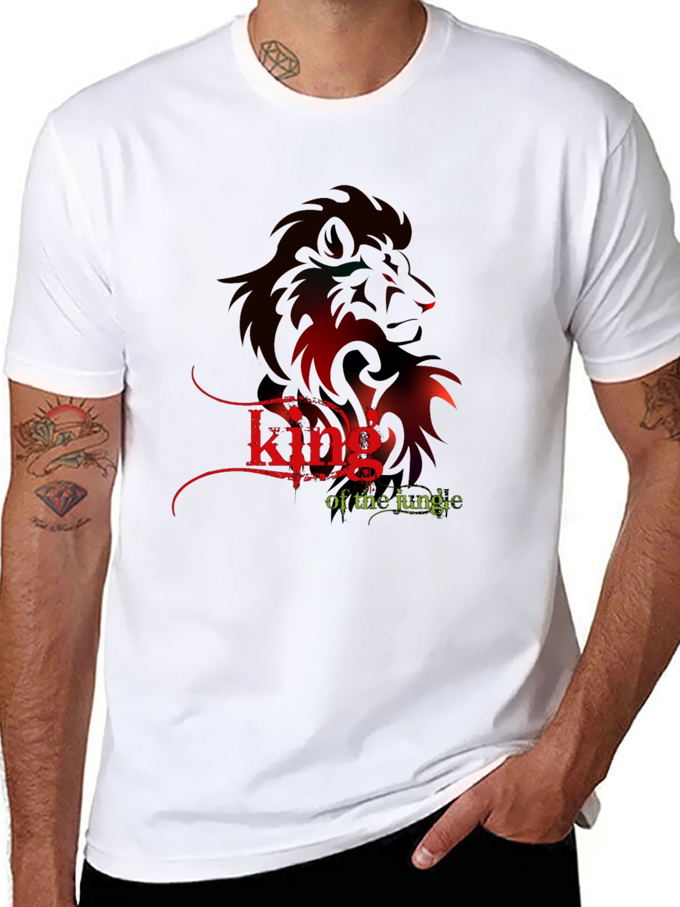King of the Jungle Lion Graphic T-Shirt