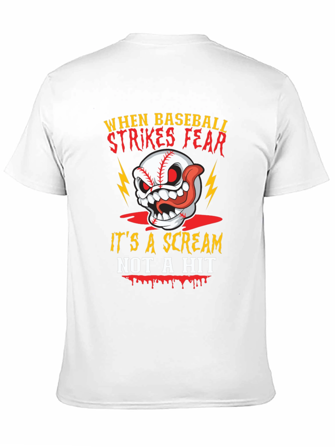 Baseball Scream T-Shirt - Halloween Sports Tee