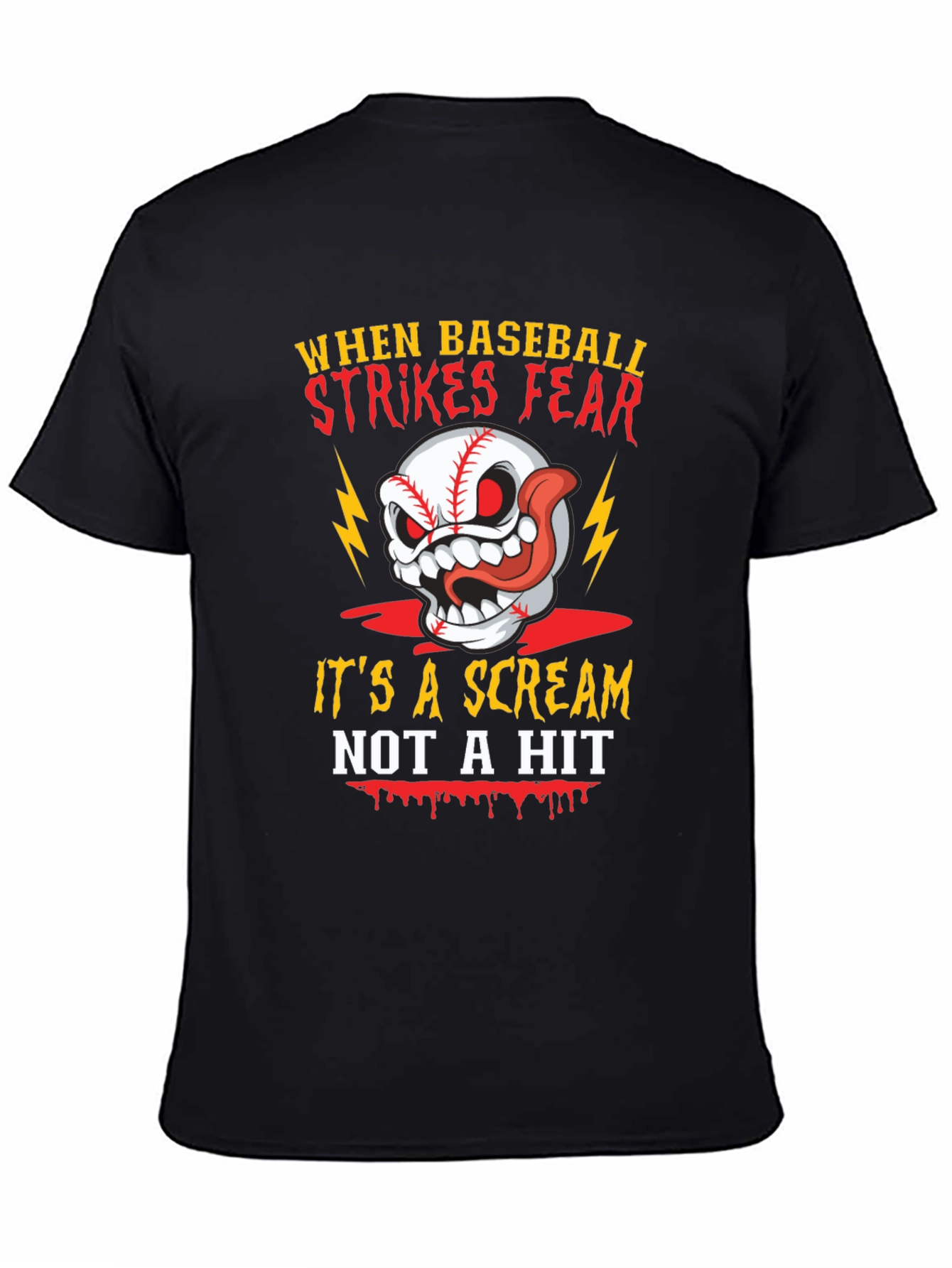 Baseball Scream T-Shirt - Halloween Sports Tee