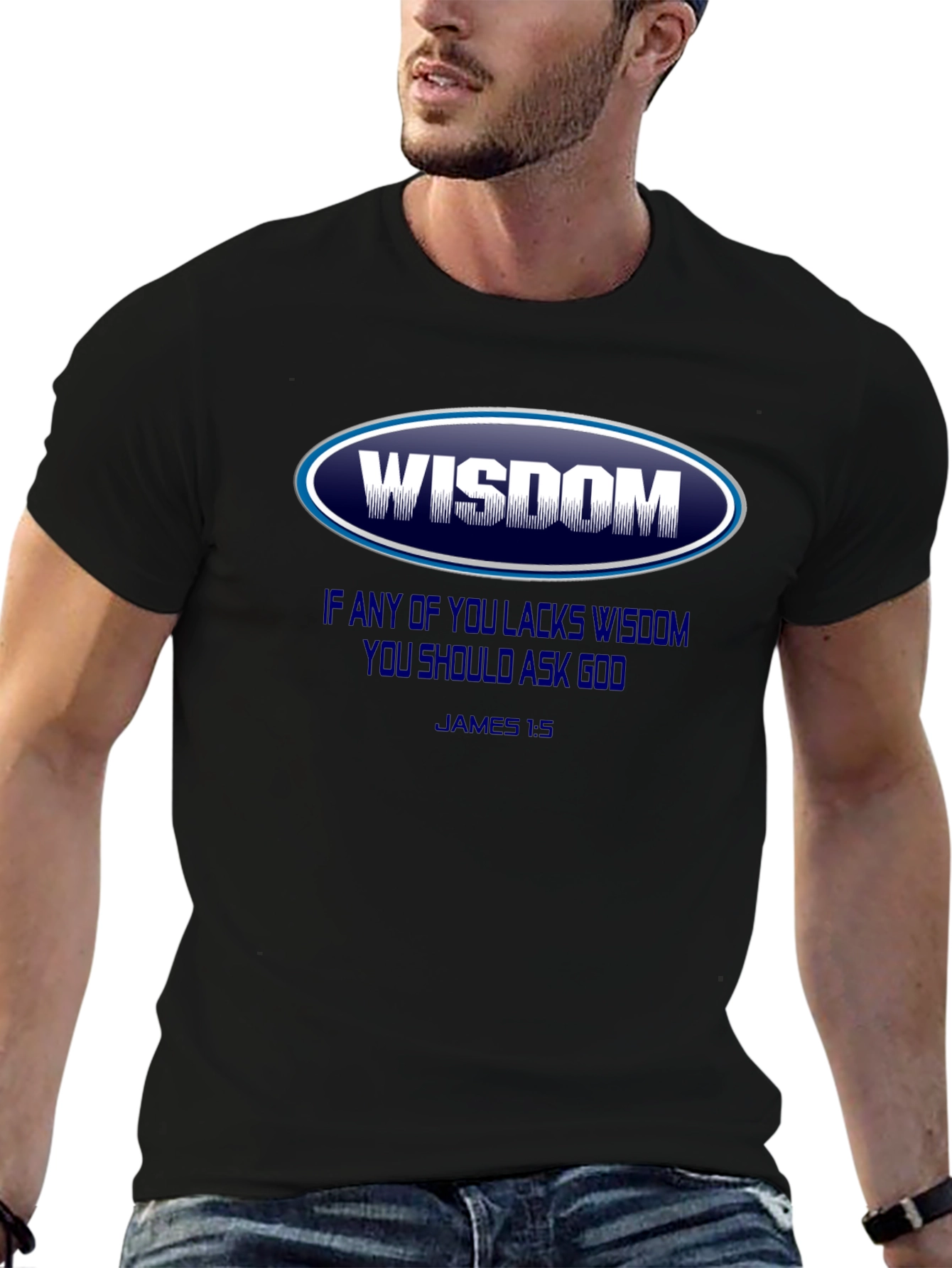 Wisdom Graphic T-Shirt - James 1:5 - Christian Apparel