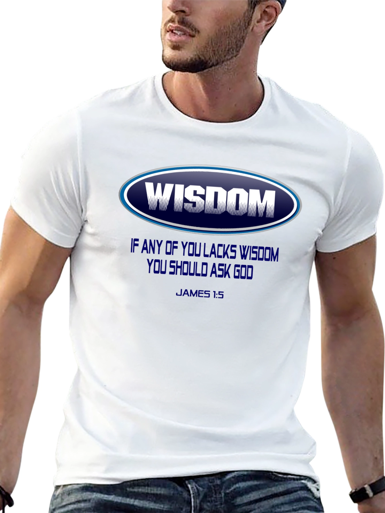Wisdom Graphic T-Shirt - James 1:5 - Christian Apparel