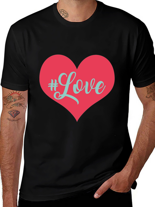 Love Heart Graphic T-Shirt - Black