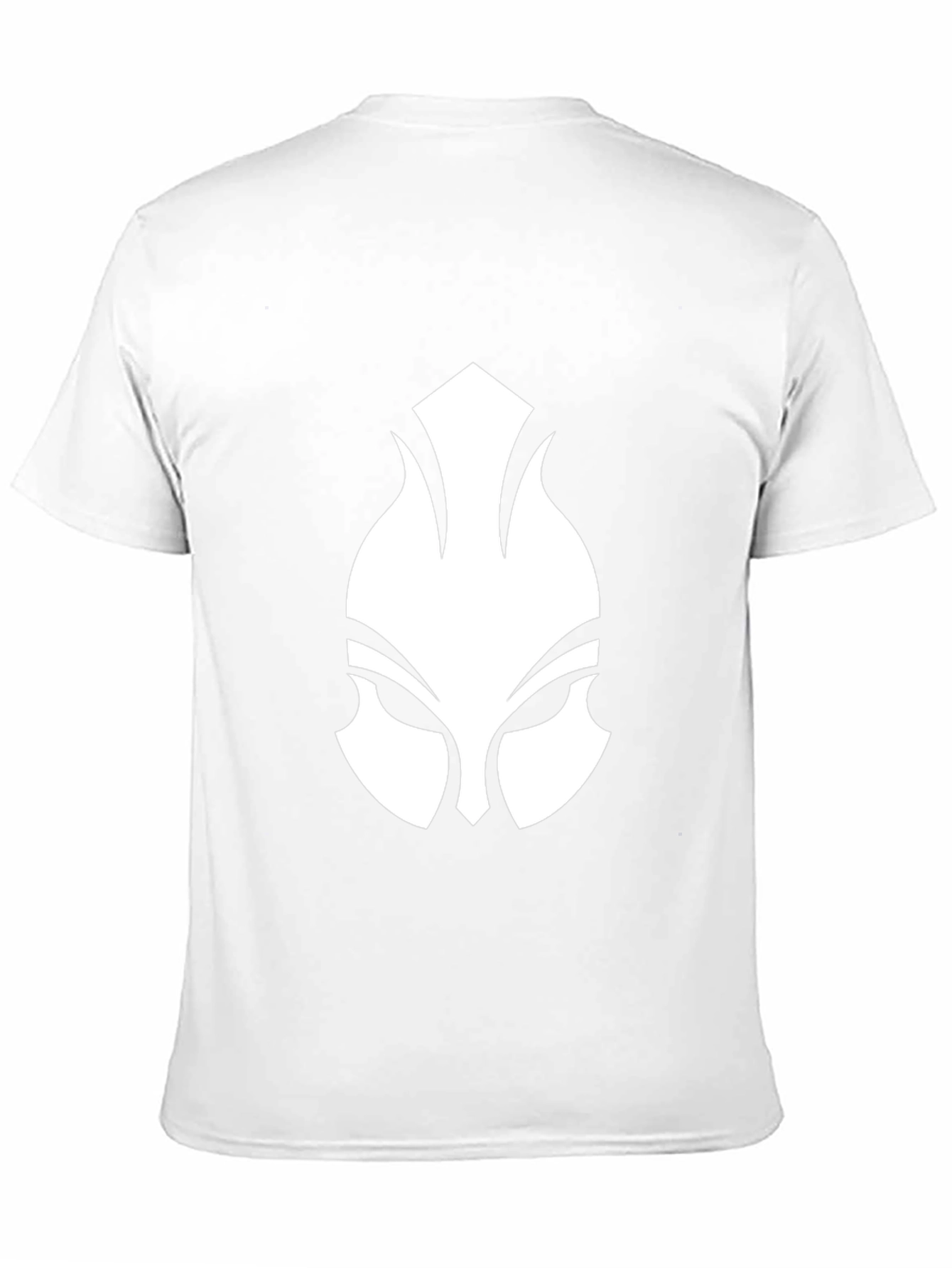 Graphic Black T-Shirt - White Spartan Mask Design