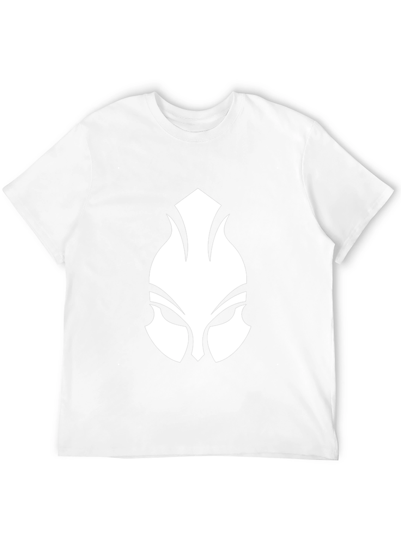Graphic Black T-Shirt - White Spartan Mask Design