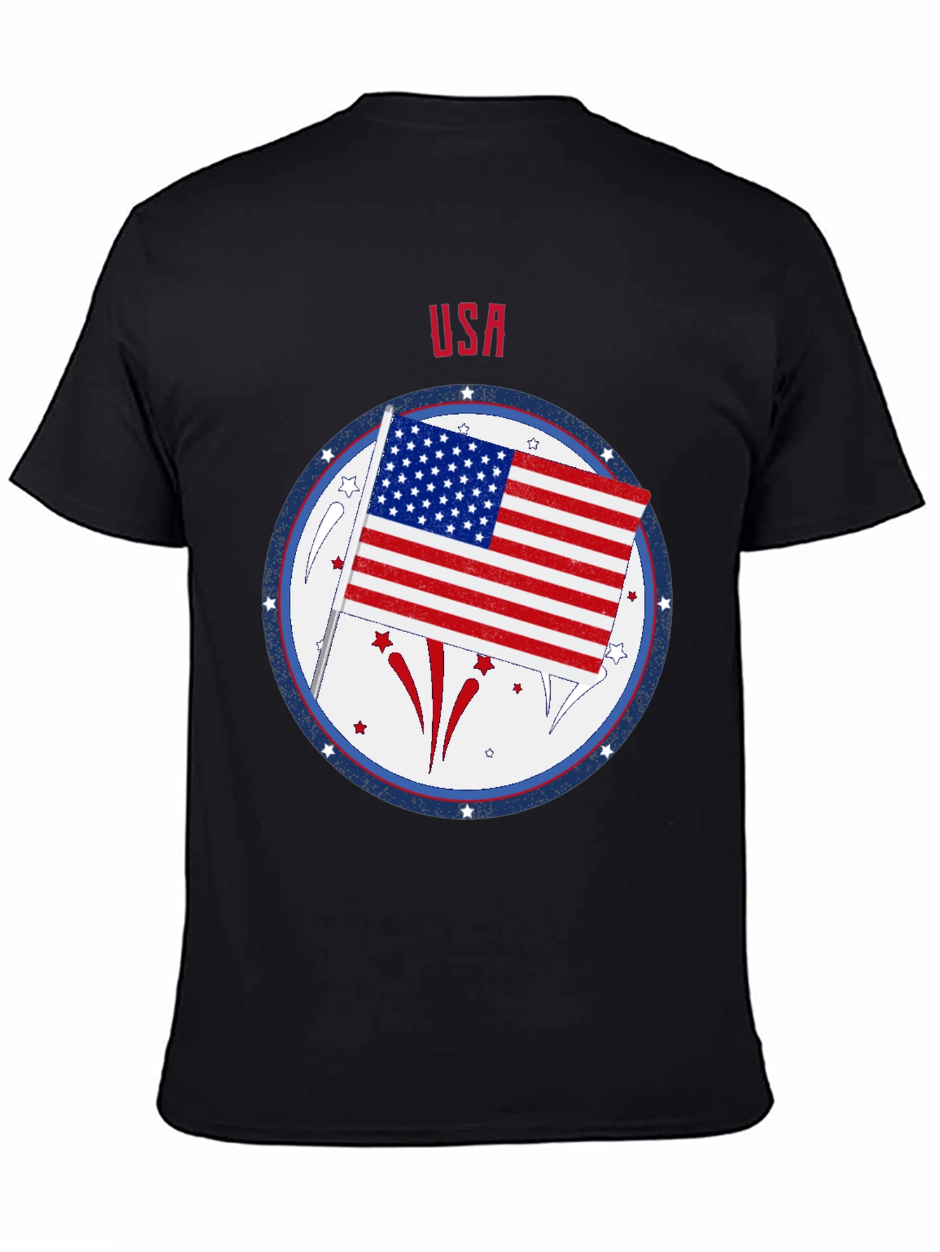 USA Flag Patriotic Graphic T-Shirt