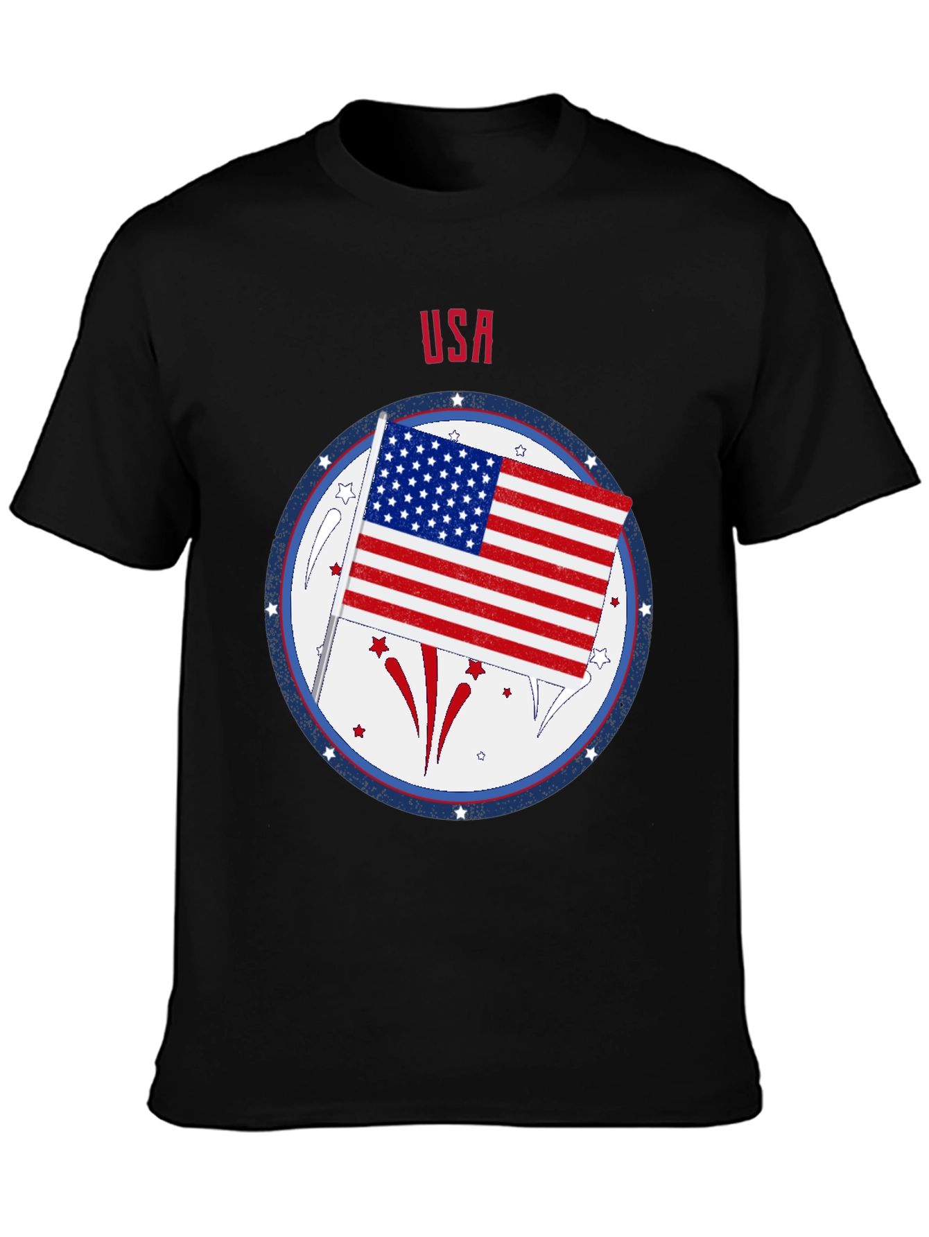 USA Flag Patriotic Graphic T-Shirt