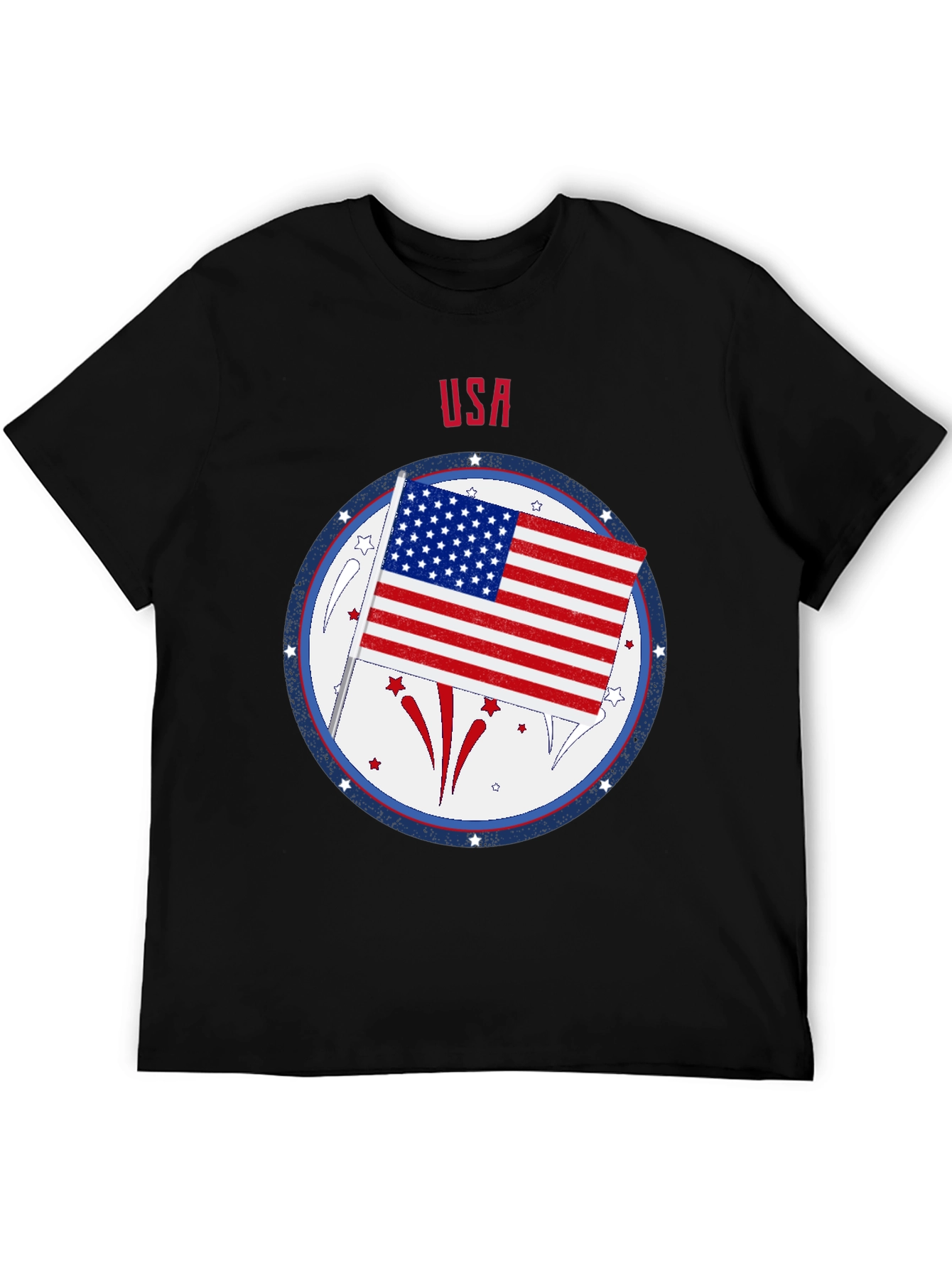 USA Flag Patriotic Graphic T-Shirt