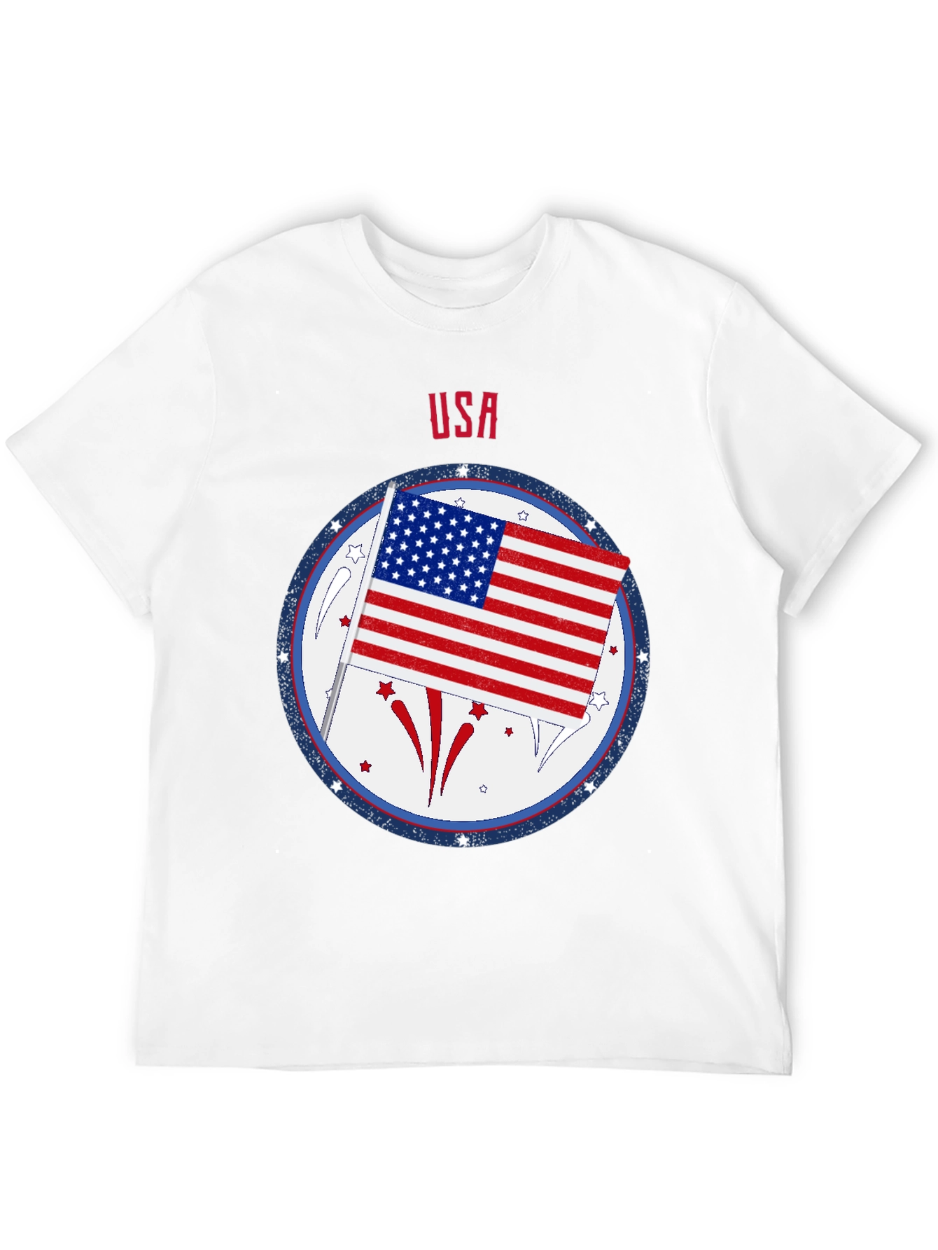 USA Flag Patriotic Graphic T-Shirt