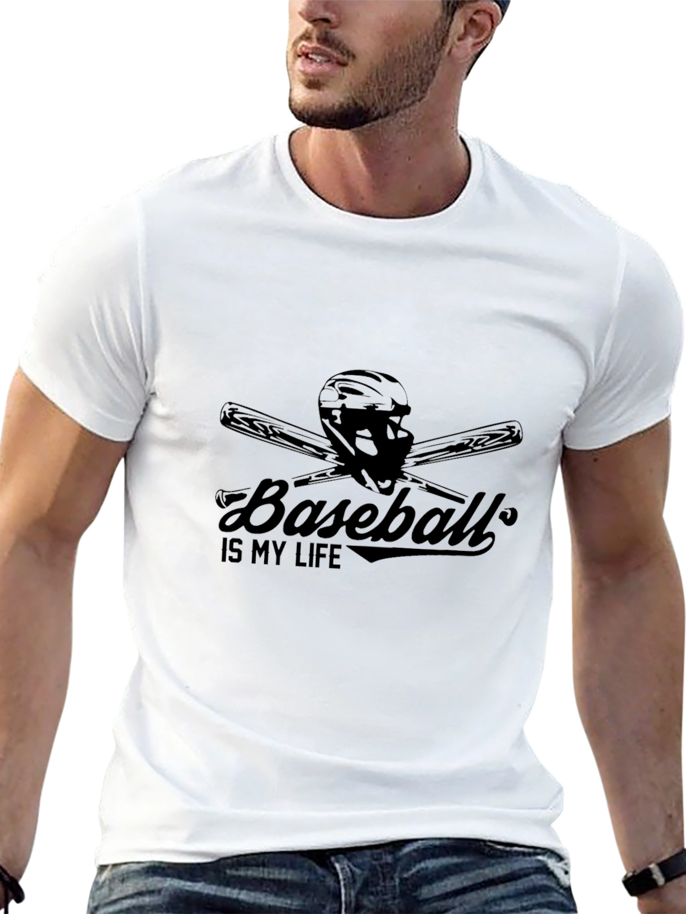 Baseball is My Life Black T-Shirt